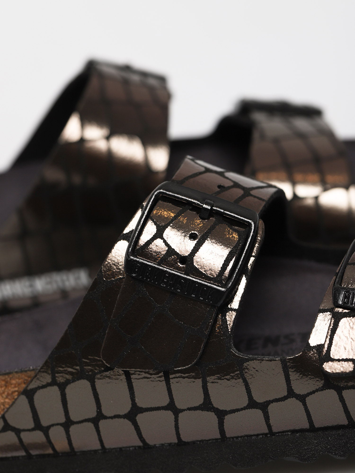 Birkenstock Arizona Narrow Sandals Wmn (gator gleam black)