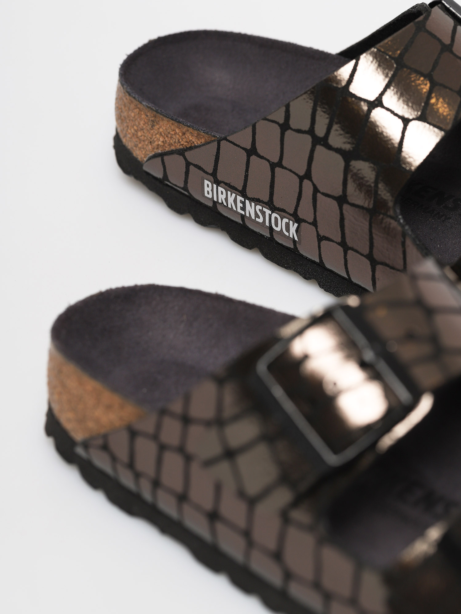 Birkenstock Arizona Narrow Sandalen Wmn (gator gleam black)
