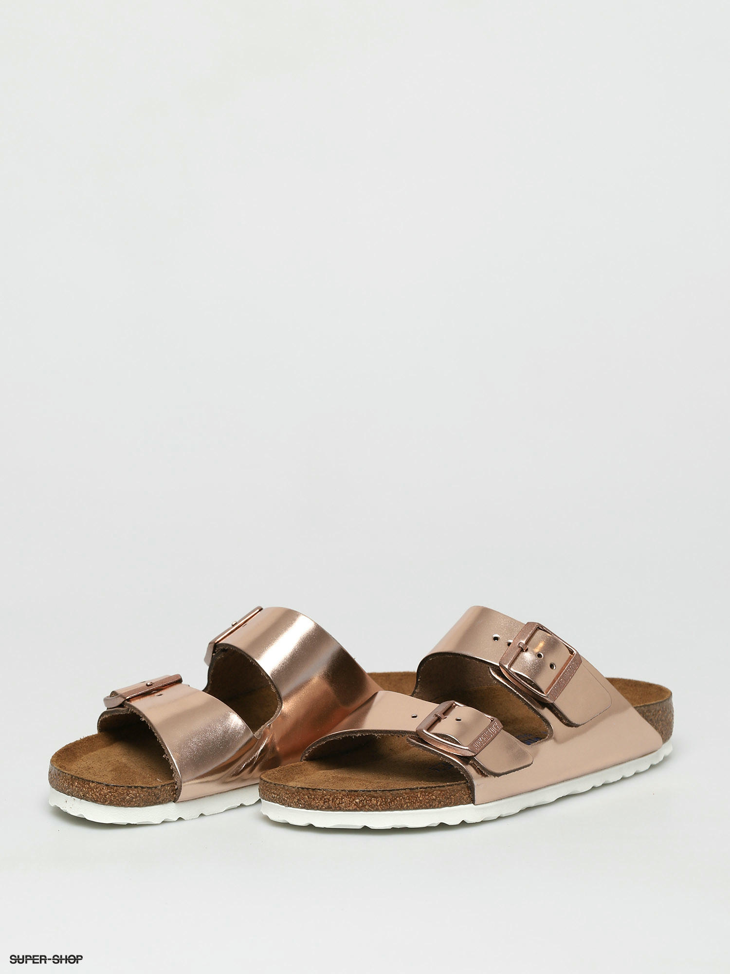 birkenstock arizona metallic copper bronze