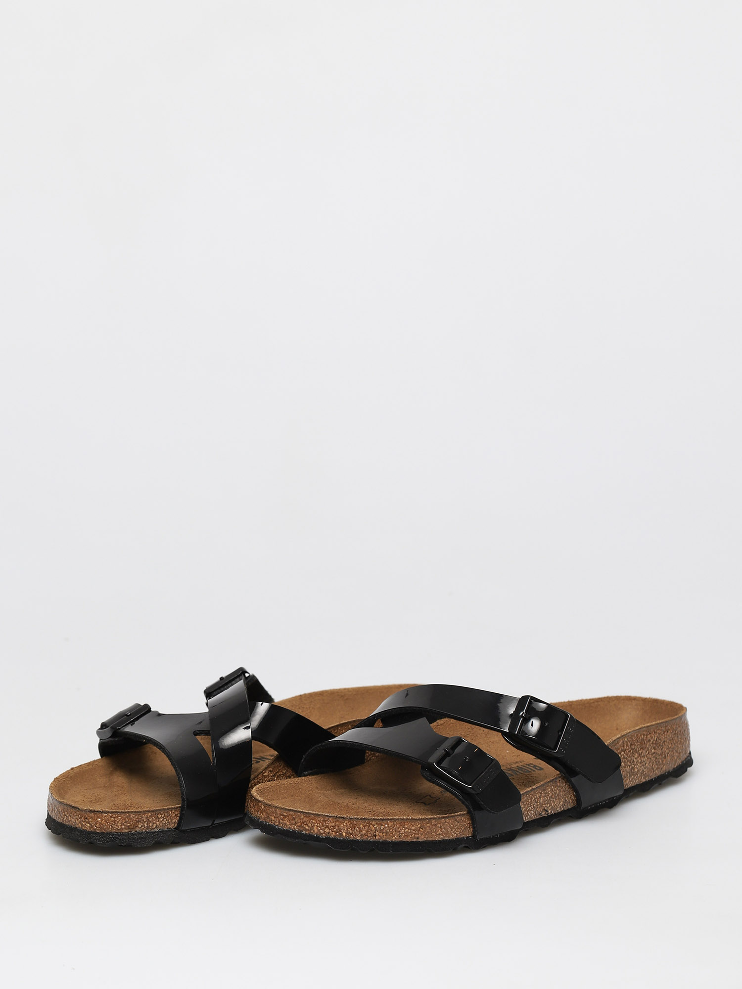 narrow black sandals