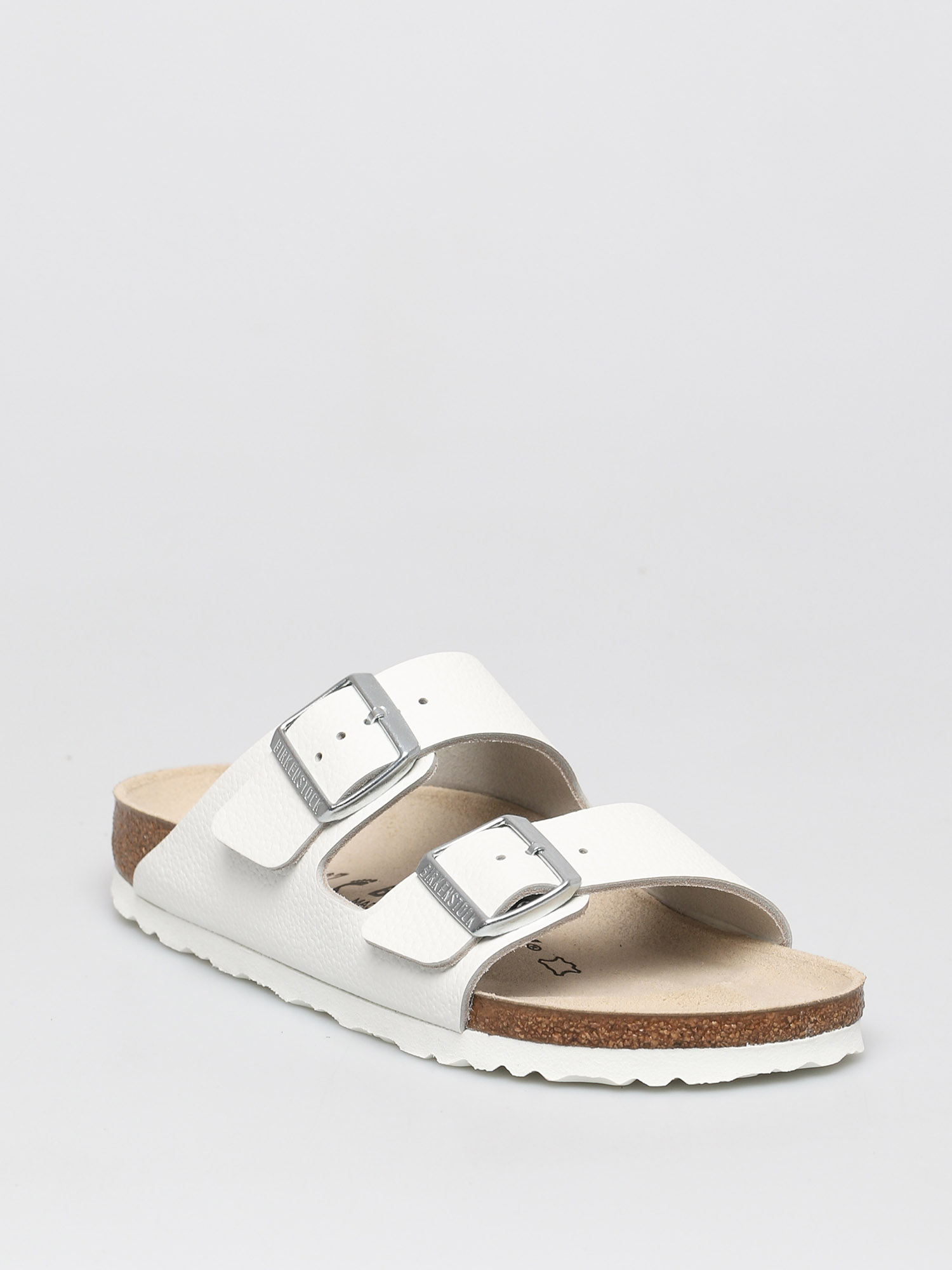 narrow white sandals