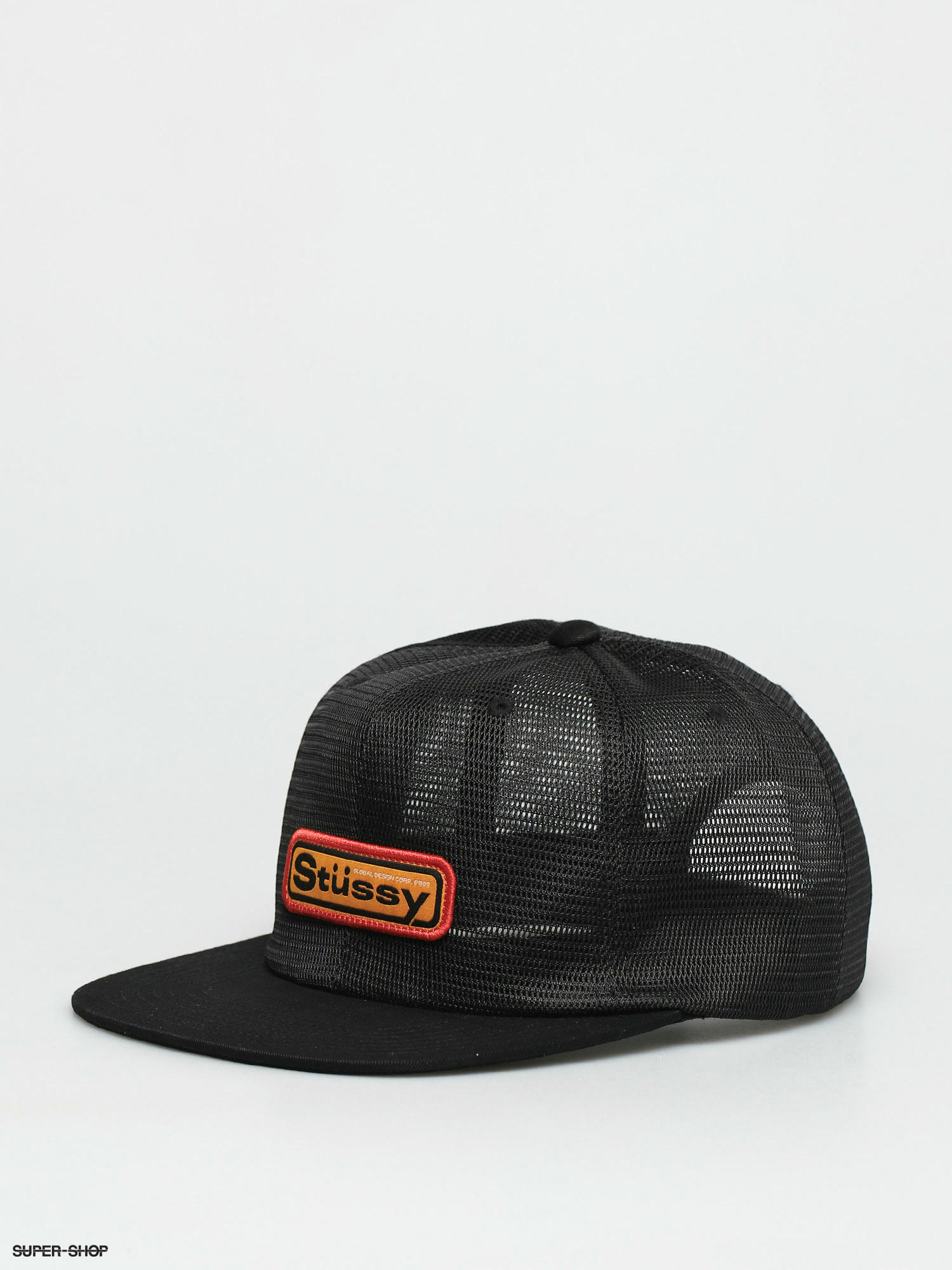 black mesh hat