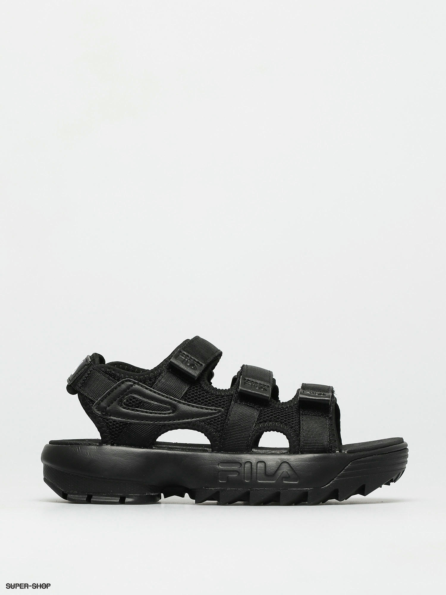 Fila | Shoes | Fila Black And Red Sleek Slide St Sandal Mens Size | Poshmark