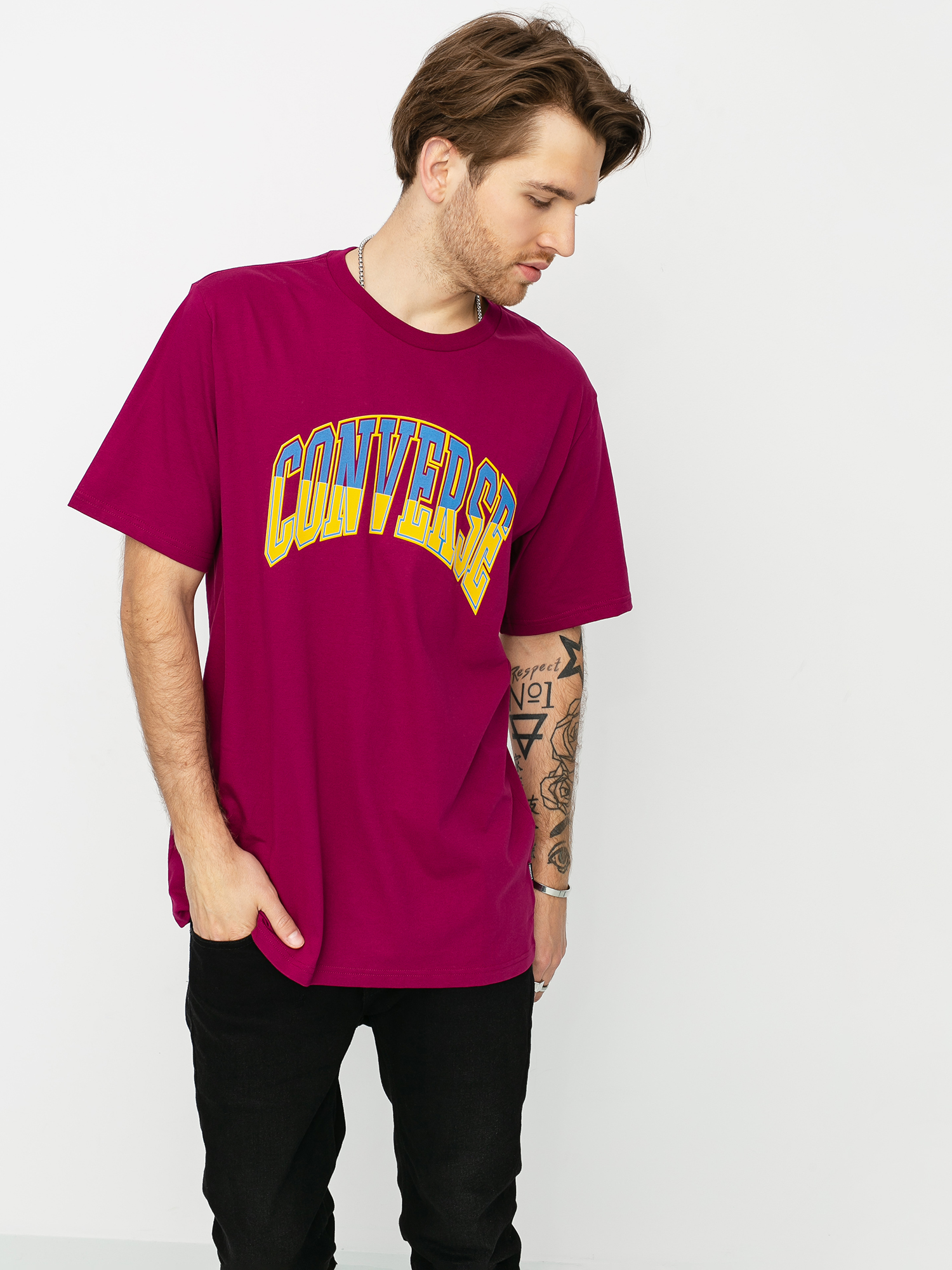 Converse Twisted Varsity T-shirt (wine) Converse Twisted Varsity T-shirt (wine)