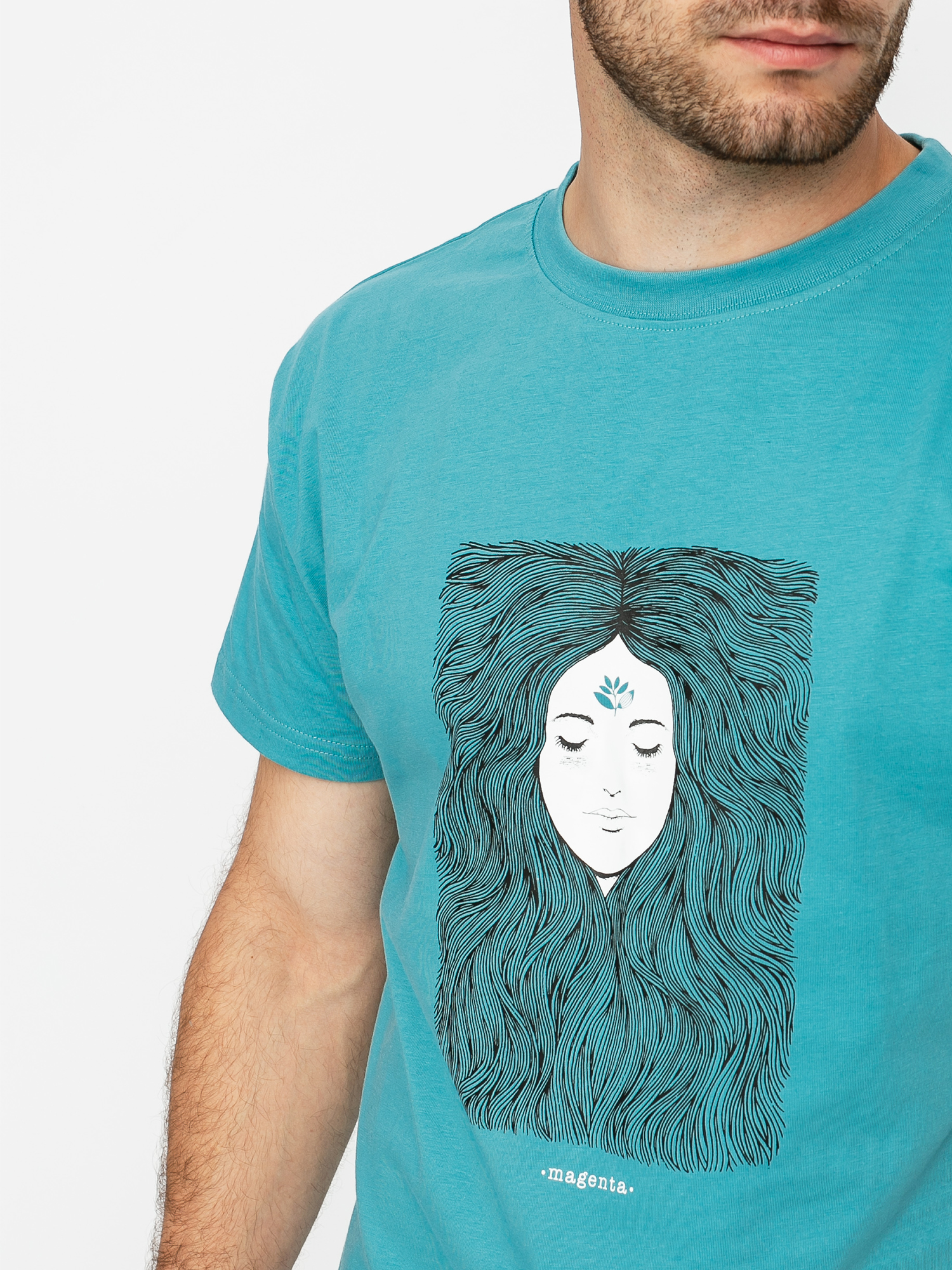 Magenta Peace T-shirt (blue)