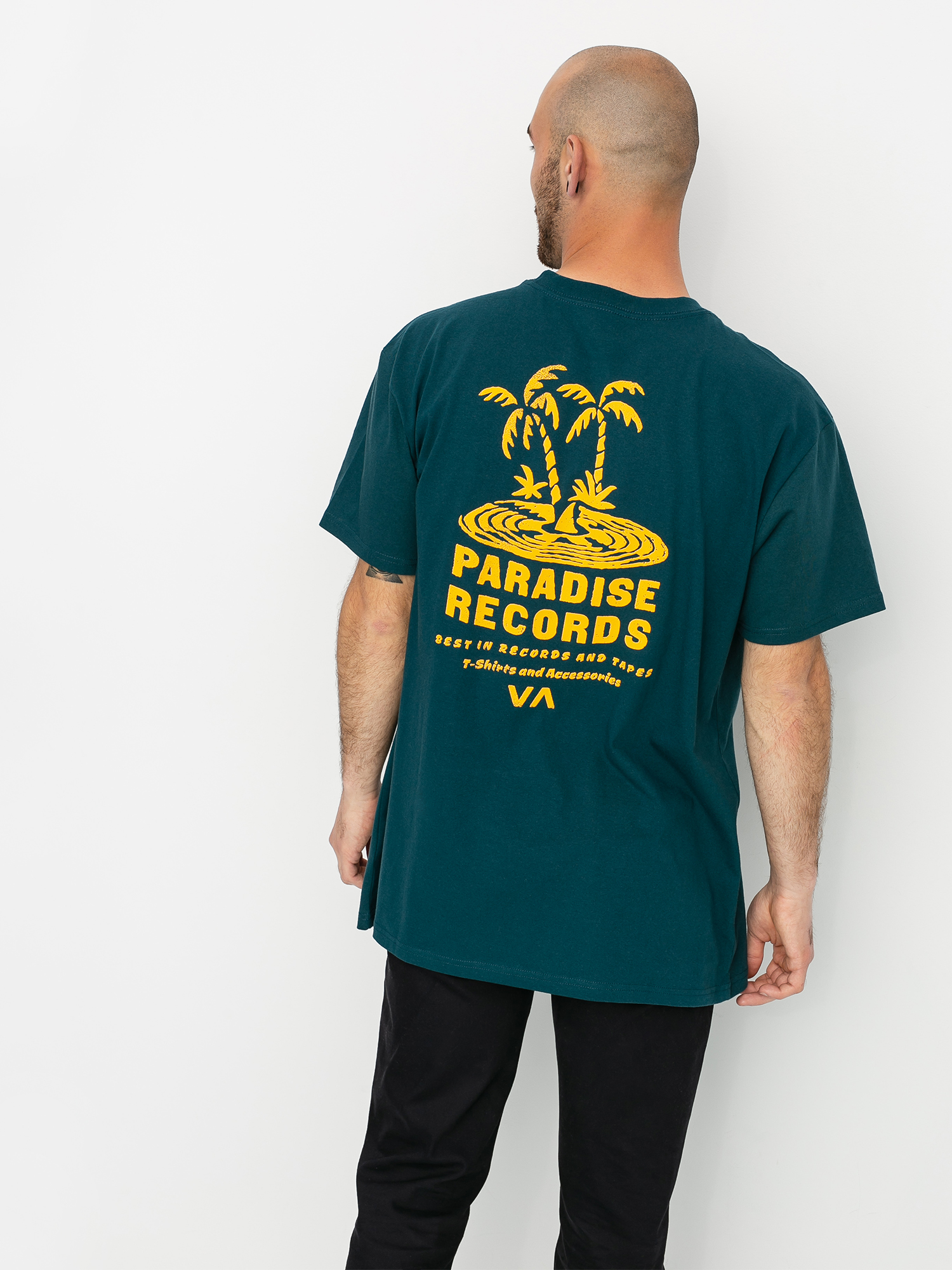 RVCA Paradise Records T-Shirt (deep sea)