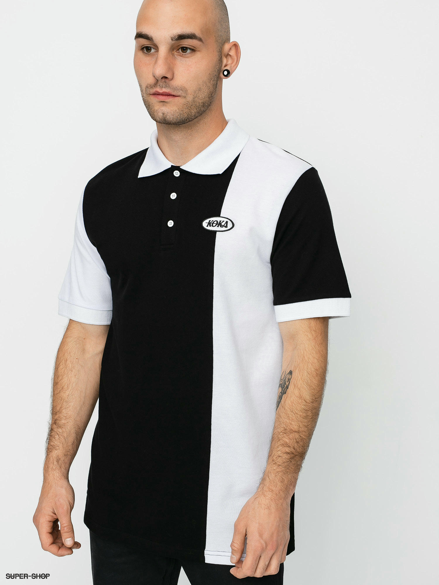 black polo tee shirt