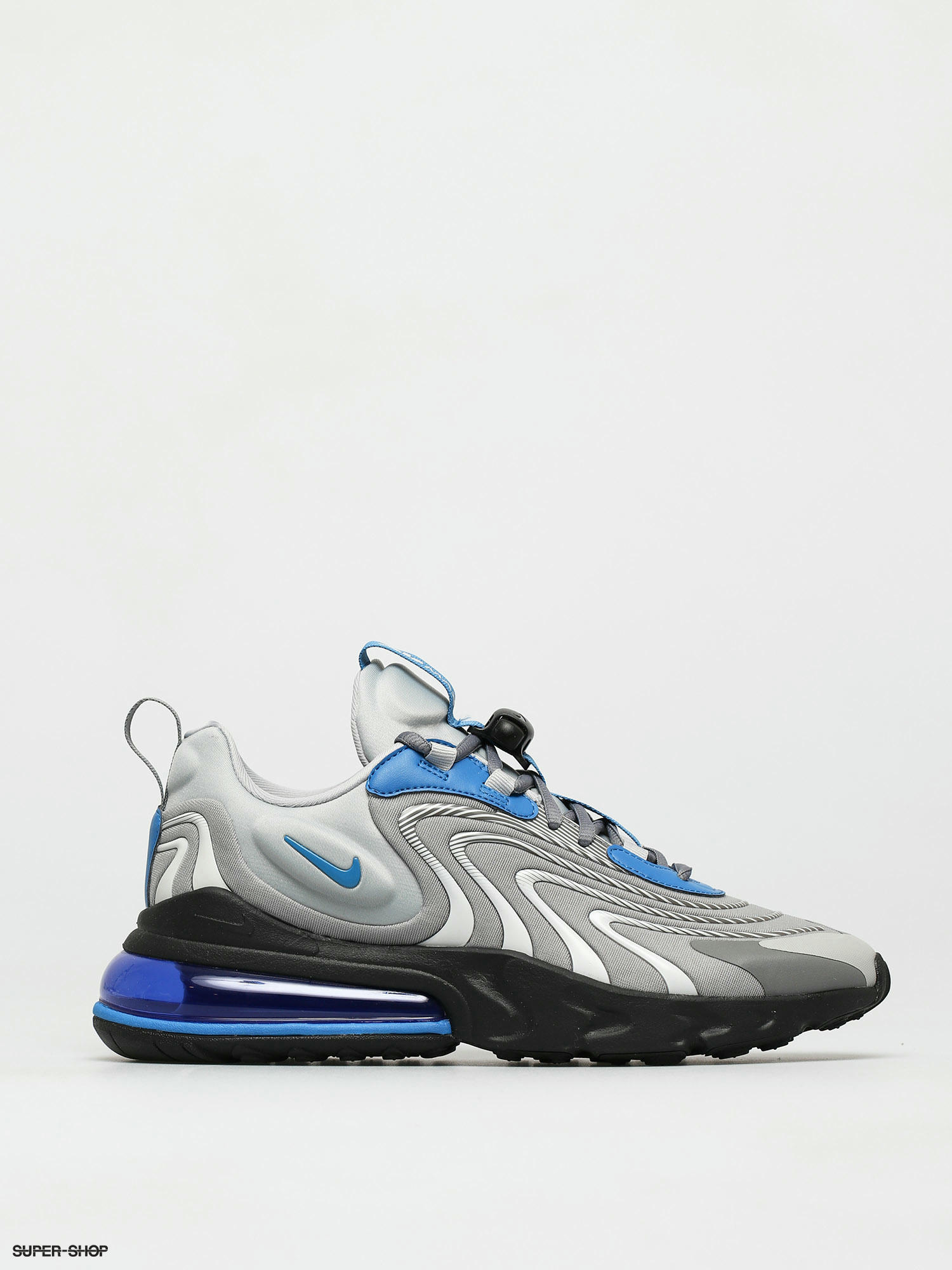 Nike Air Max 270 React Eng Shoes lt smoke grey battle blue smoke