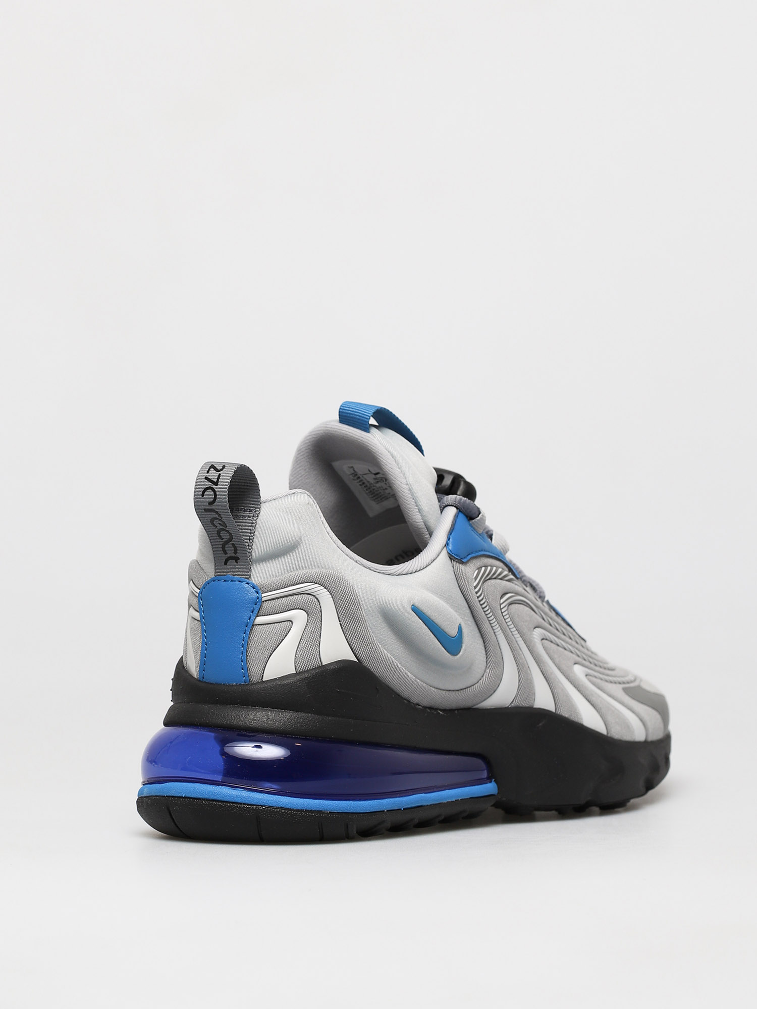 Air max 270 react 2024 eng silver and blue