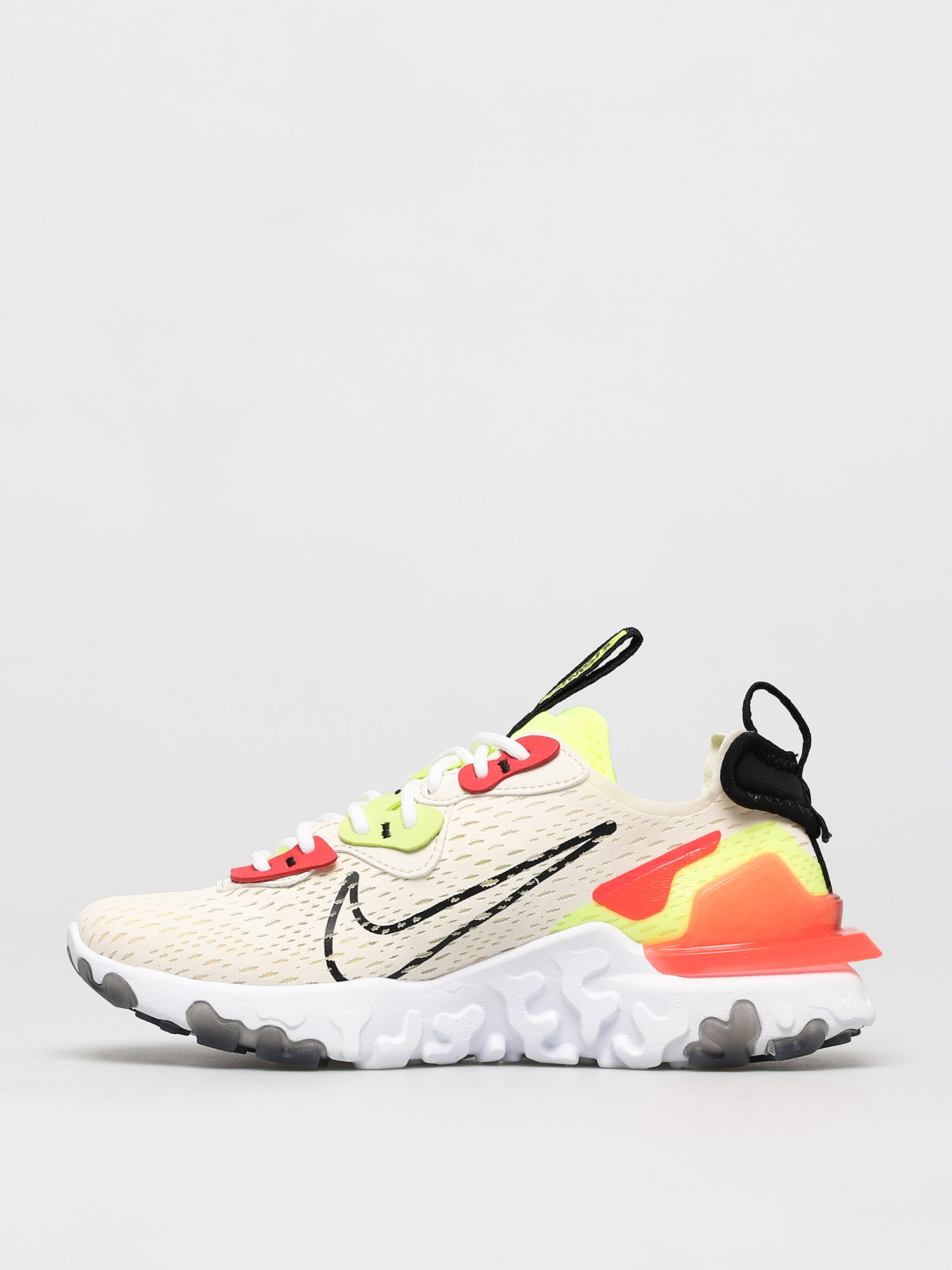 Nike React Vision Shoes Wmn (pale ivory/black volt laser crimson)