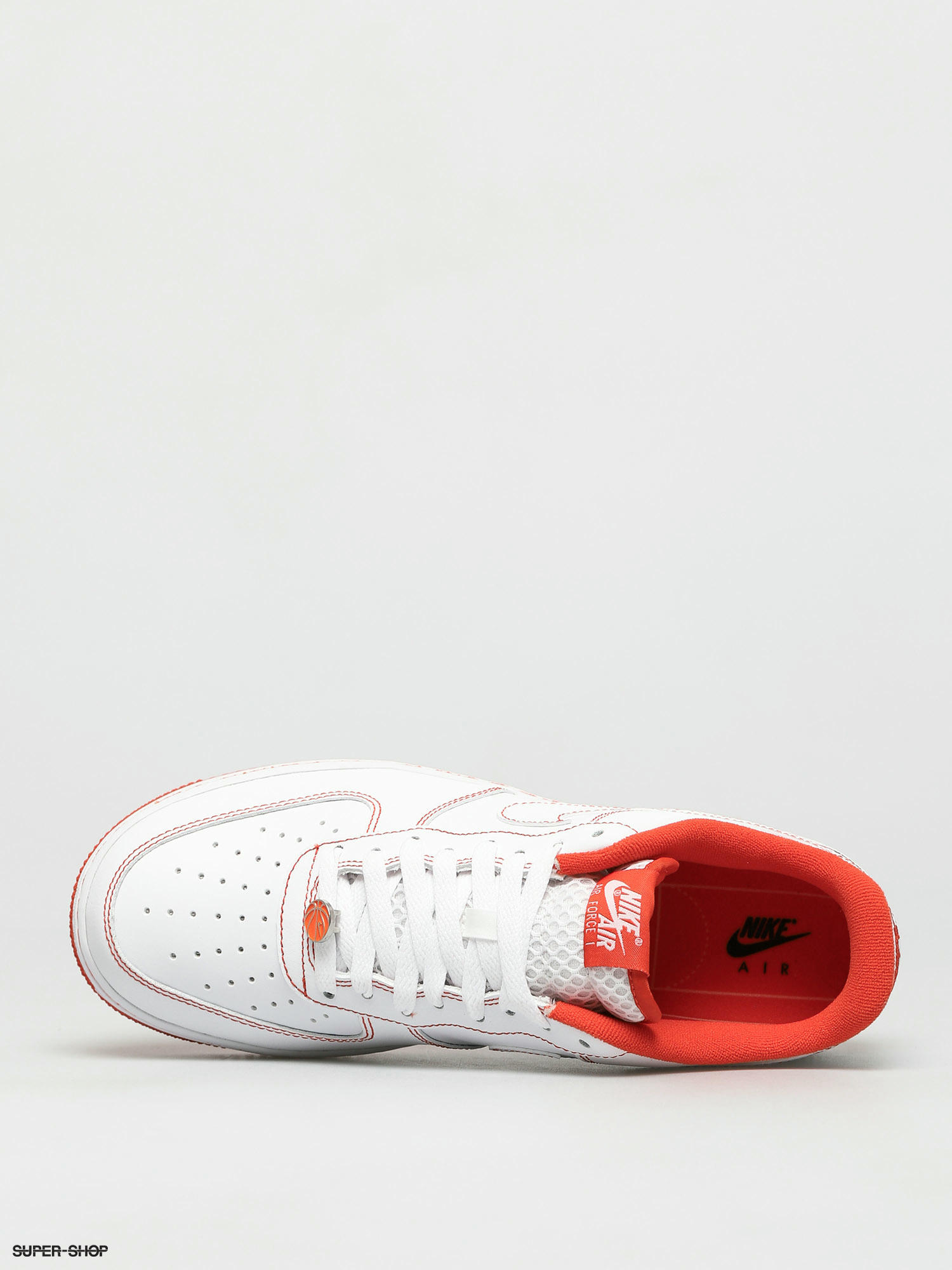 Nike Air Force 1 07 LV8 White/Team Orange Men's Shoes - Hibbett