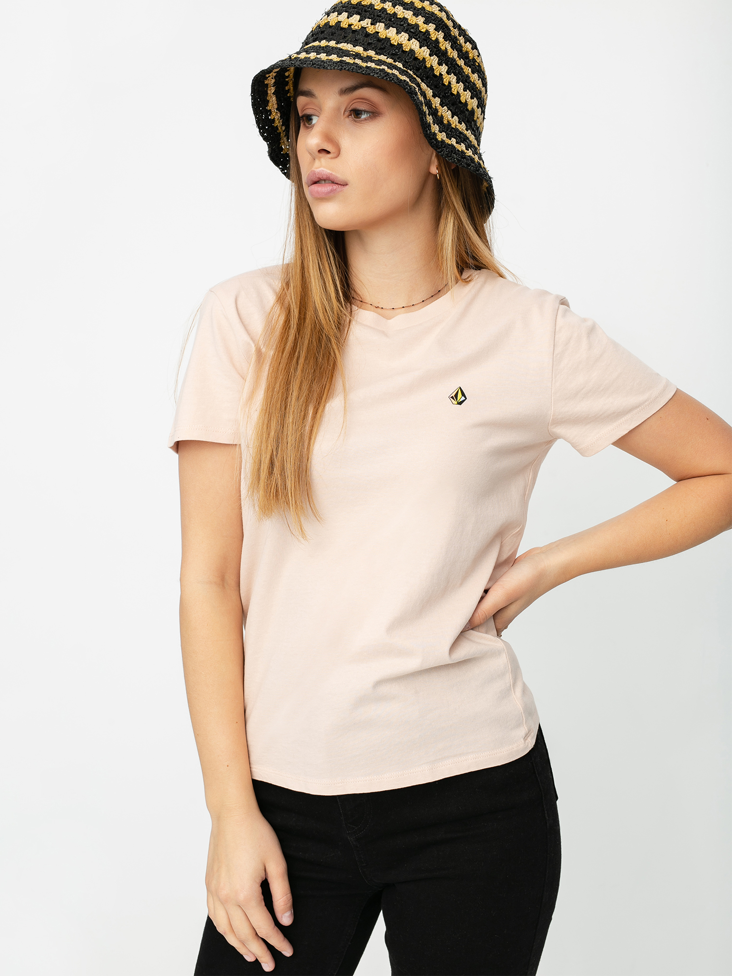 Volcom Stoked On Stone T-shirt Wmn (hazey pink)