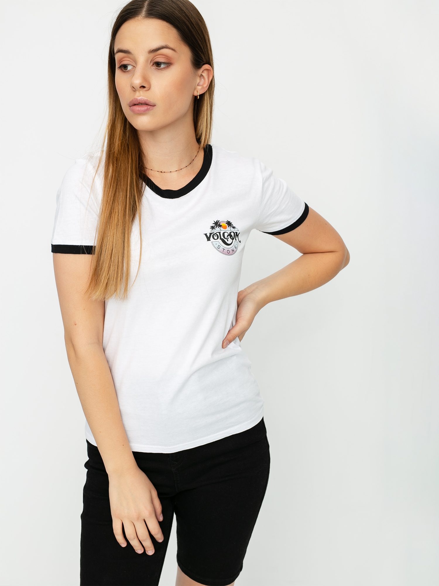 Volcom Go Faster Ringer T-shirt Wmn (white)