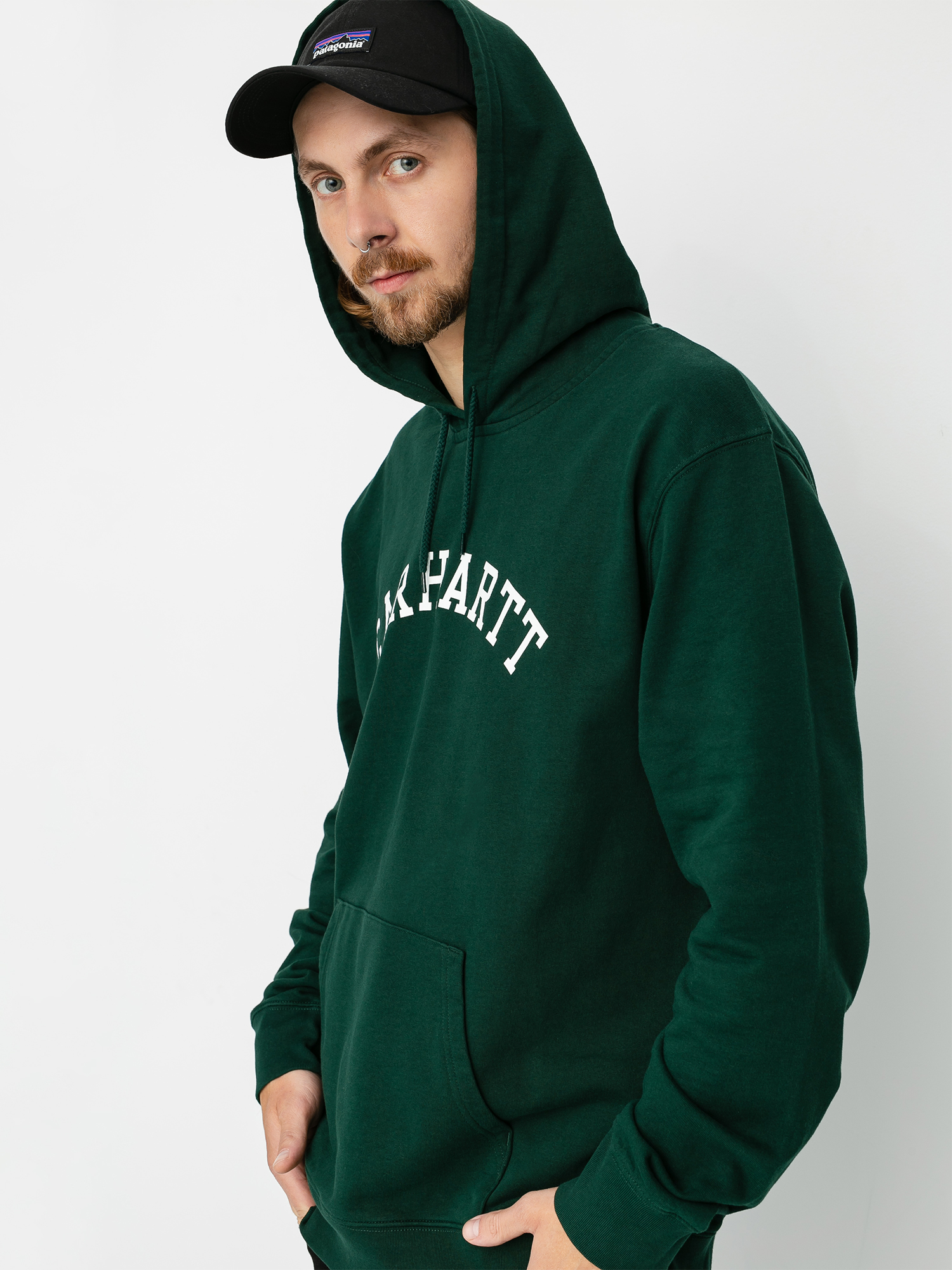 Carhartt WIP University HD Hoodie (bottle green/white)