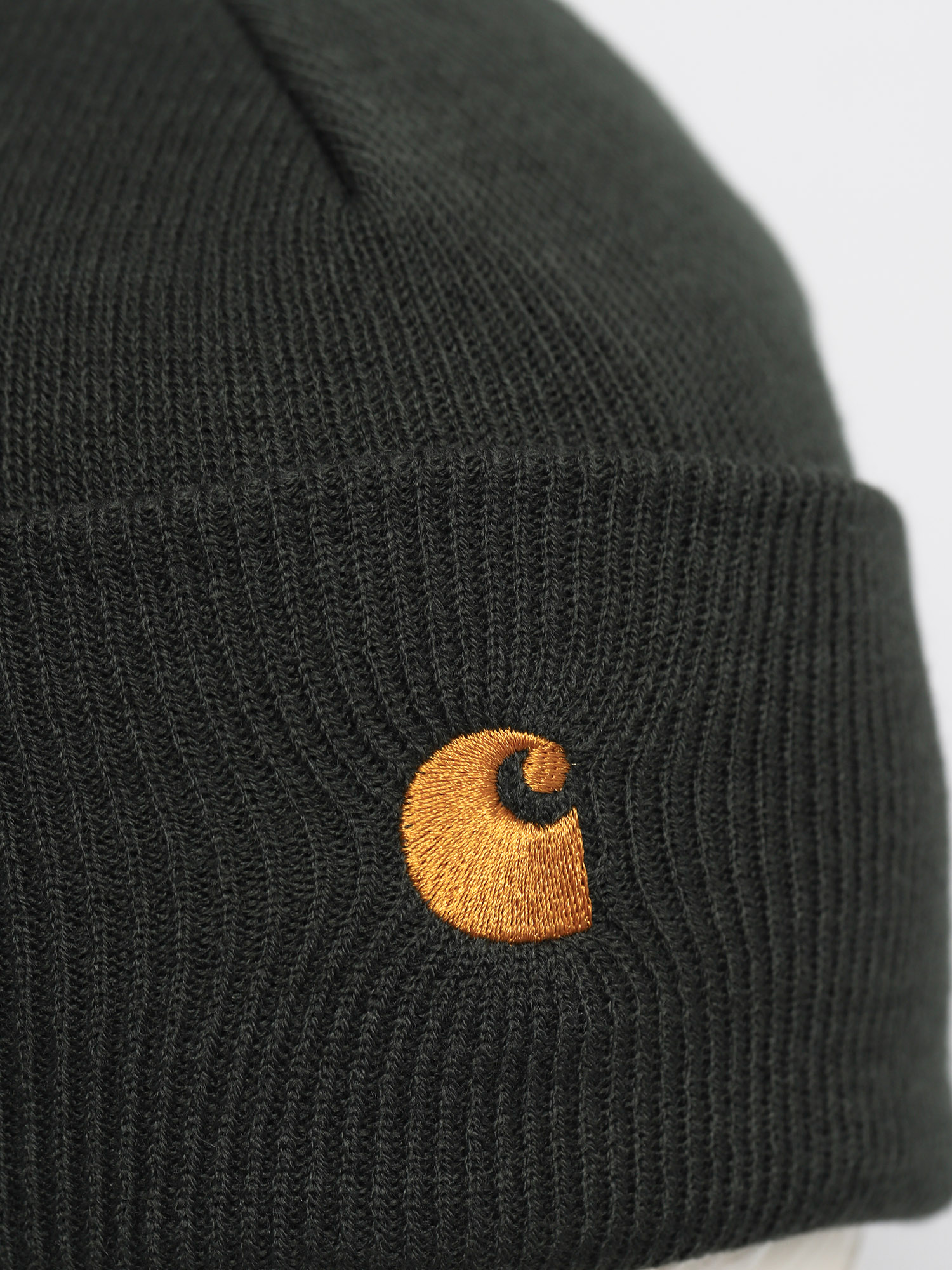 Carhartt WIP Chase Beanie (dark teal/gold)