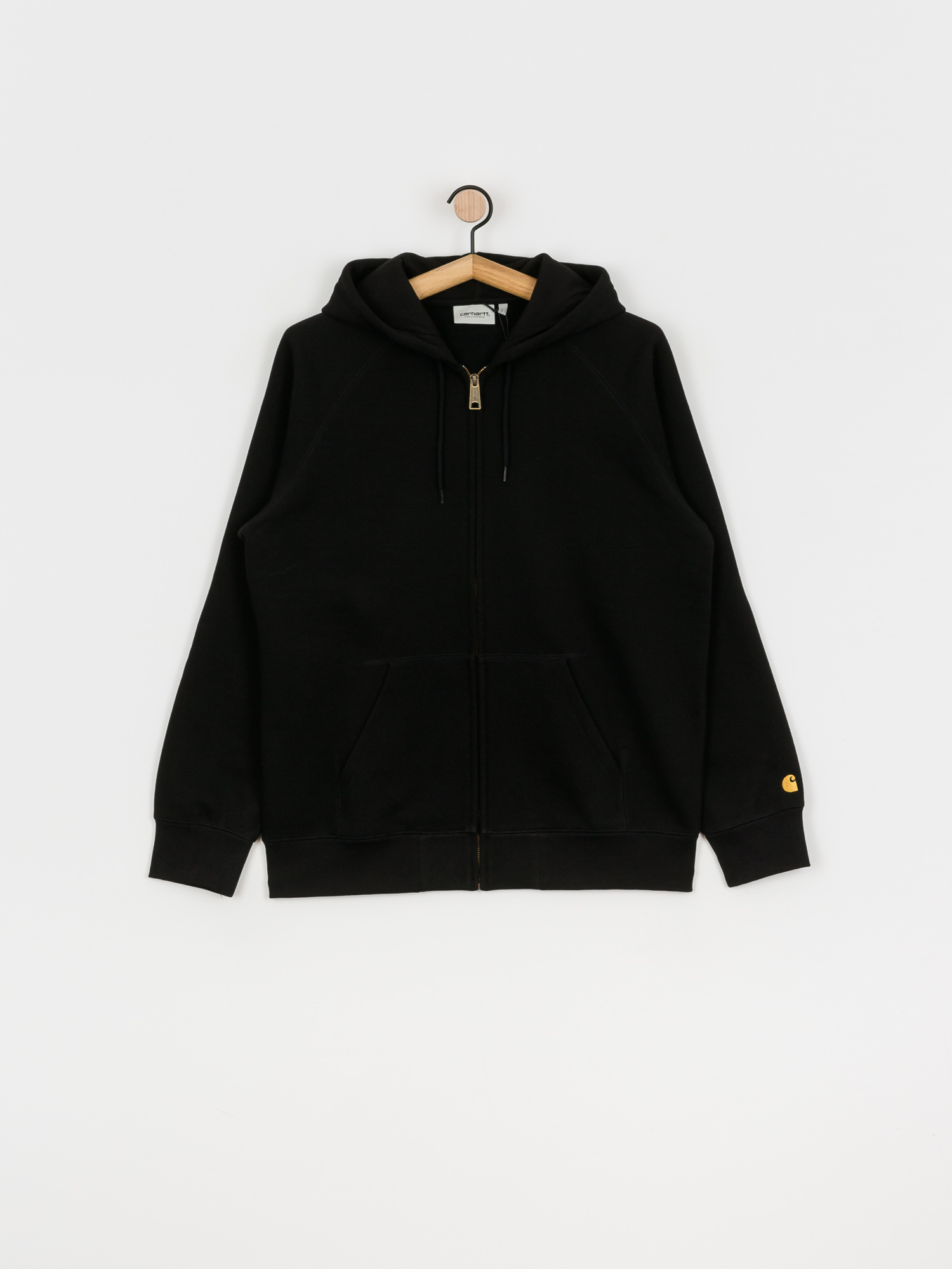 carhartt wip hooded chase sweat black