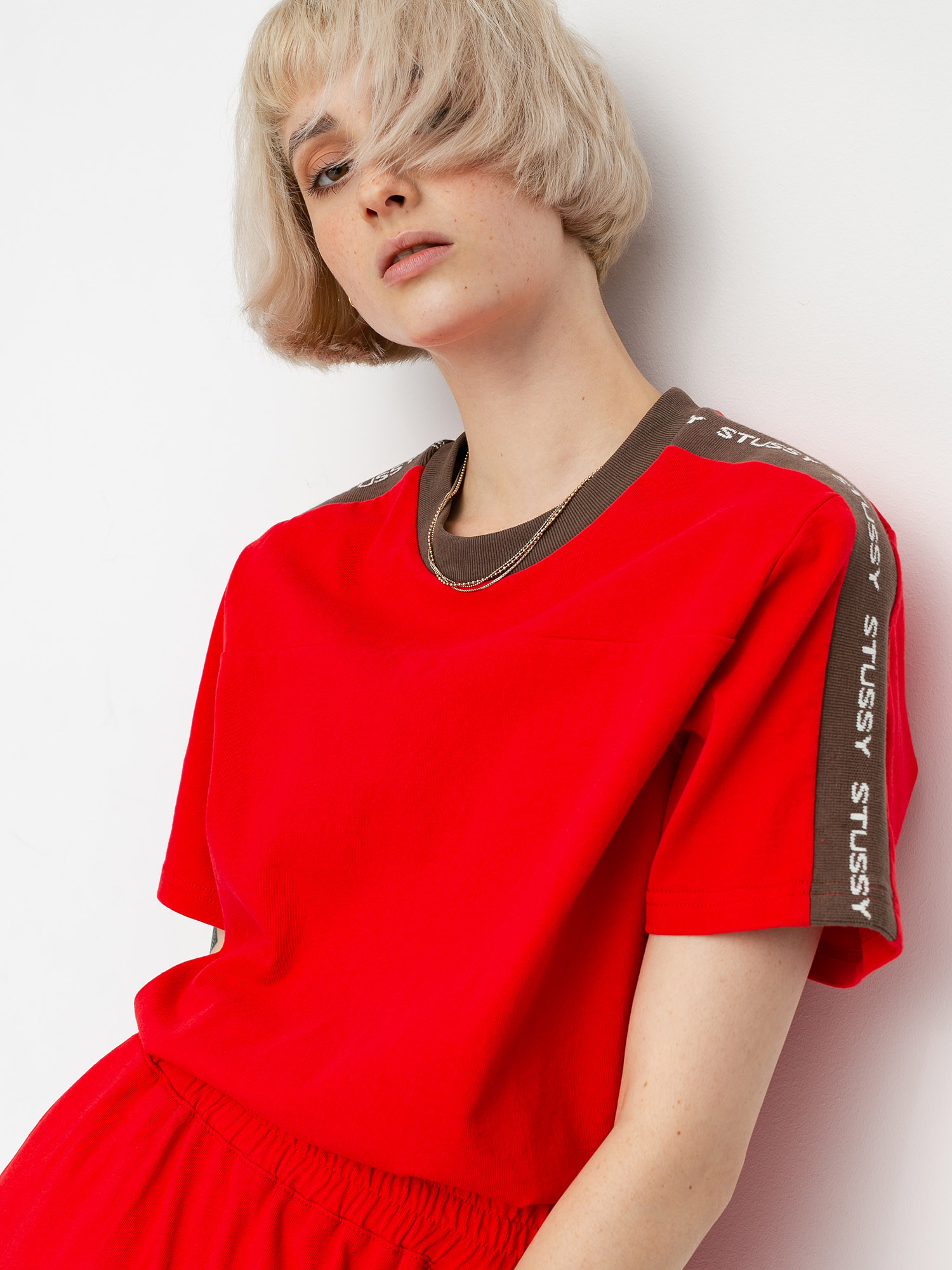 stussy red t shirt