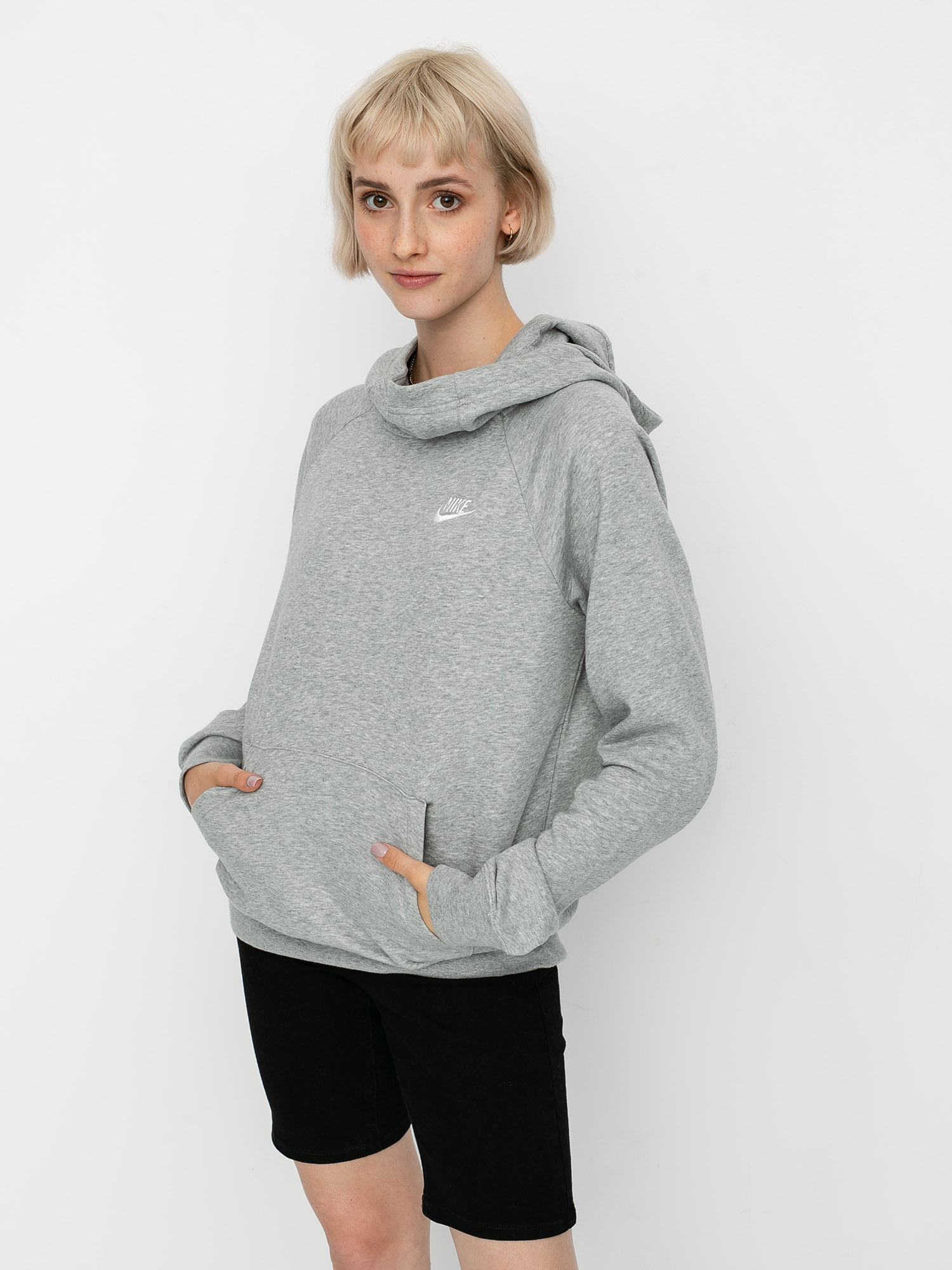 Nike Sportswear Essential HD Hoodie Wmn (grey heather/white)