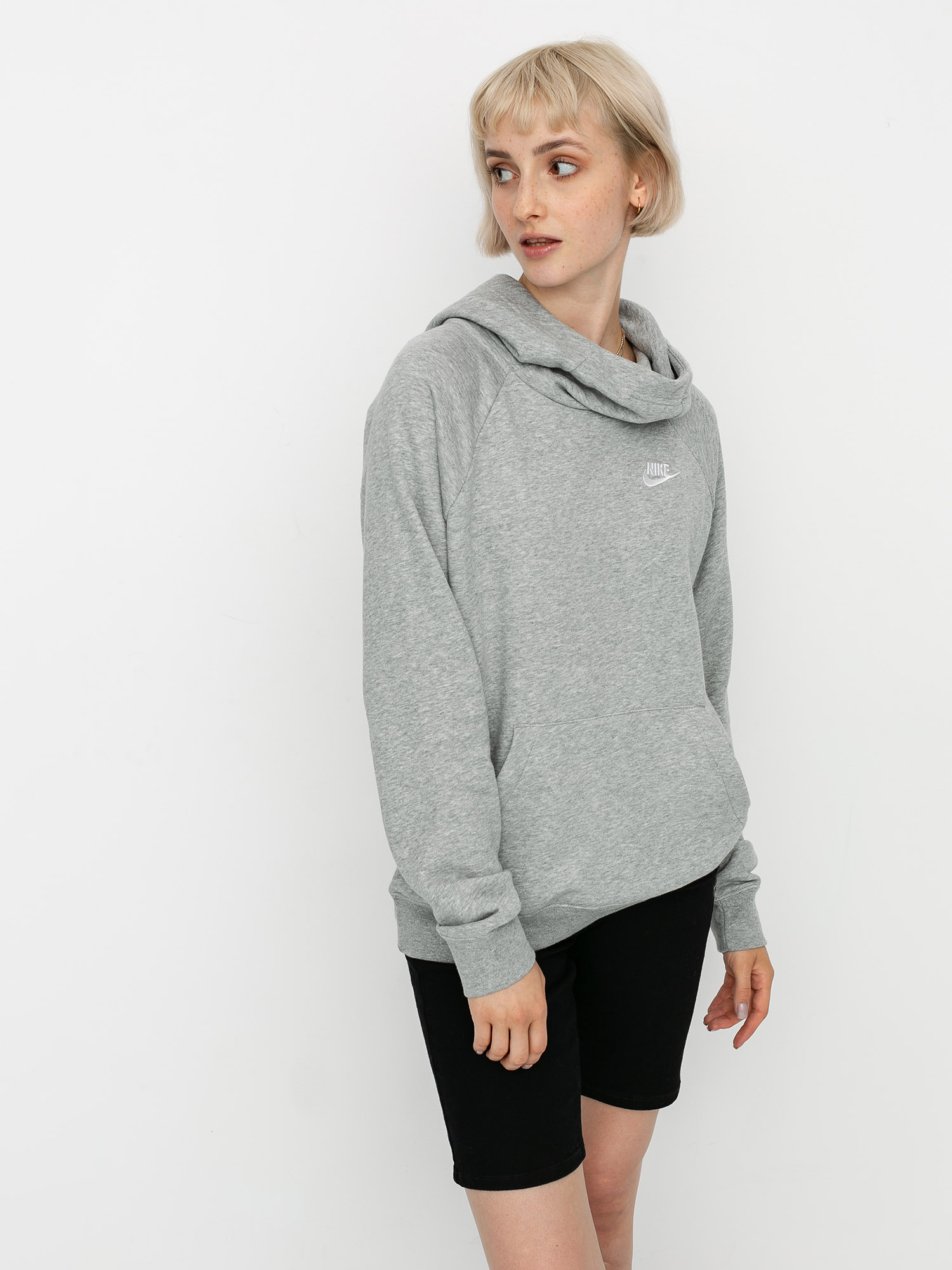 Nike Sportswear Essential HD Hoodie Wmn (grey heather/white)