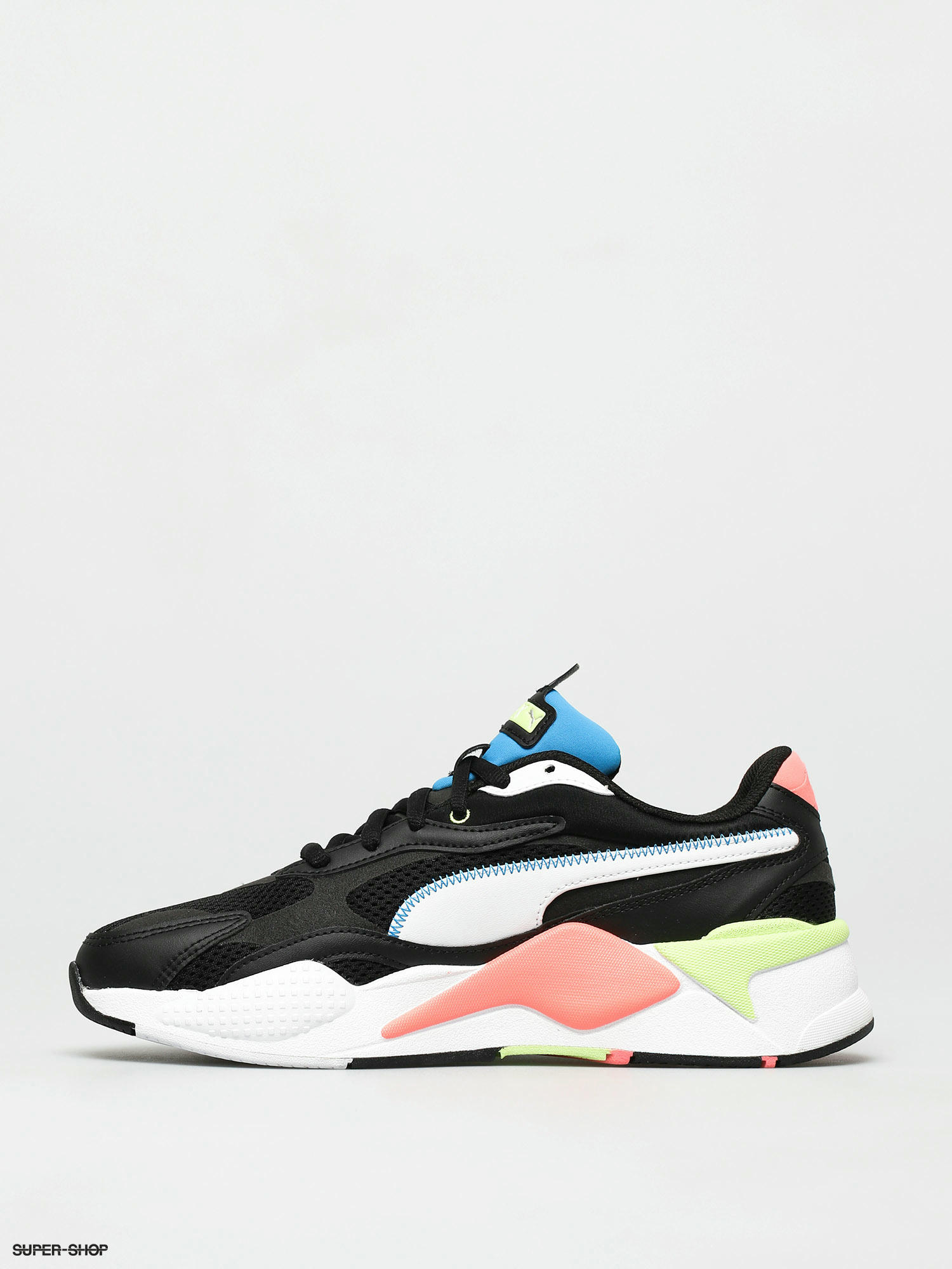 puma rsx shoes black and white