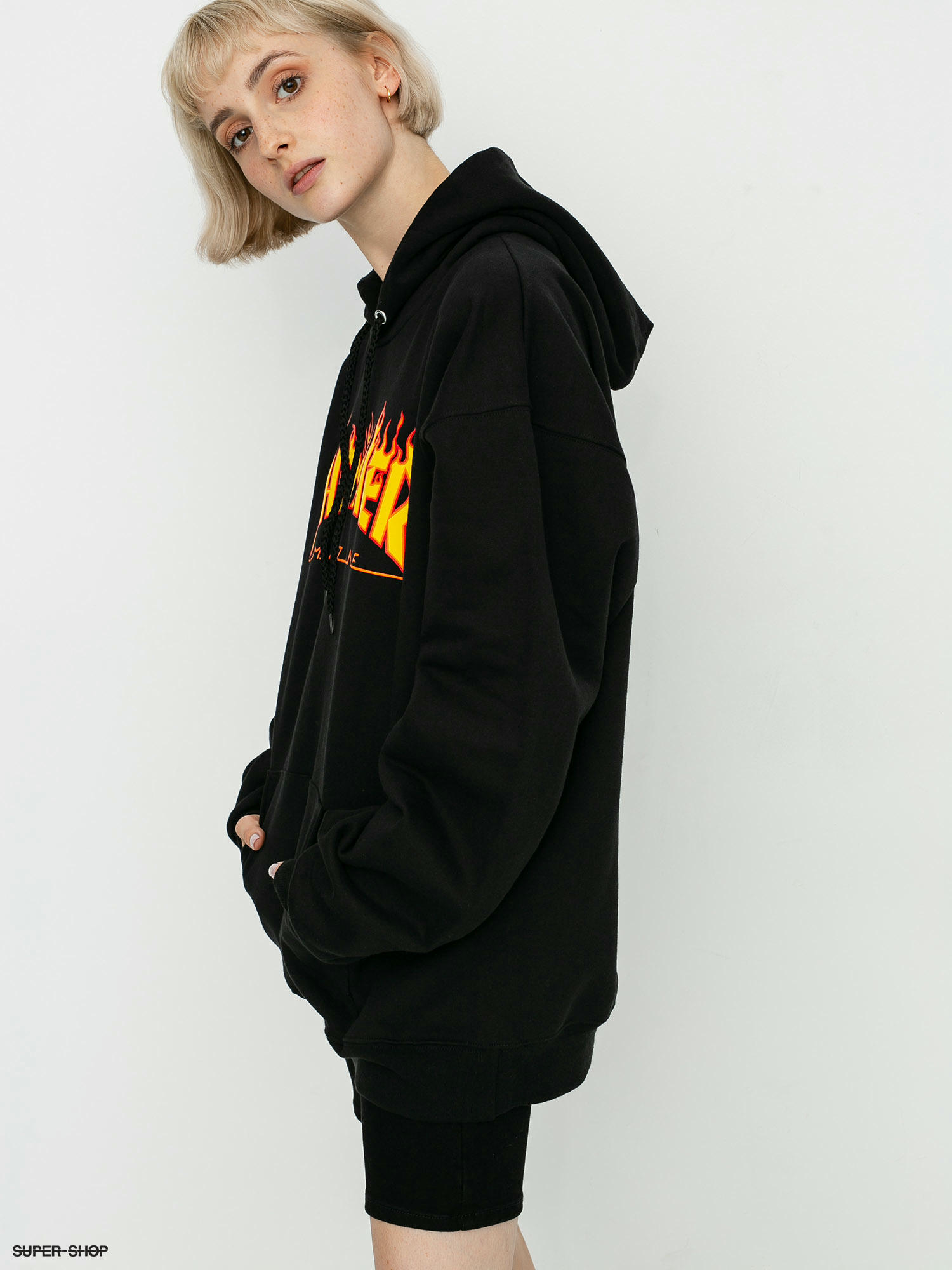 Black fire best sale thrasher hoodie