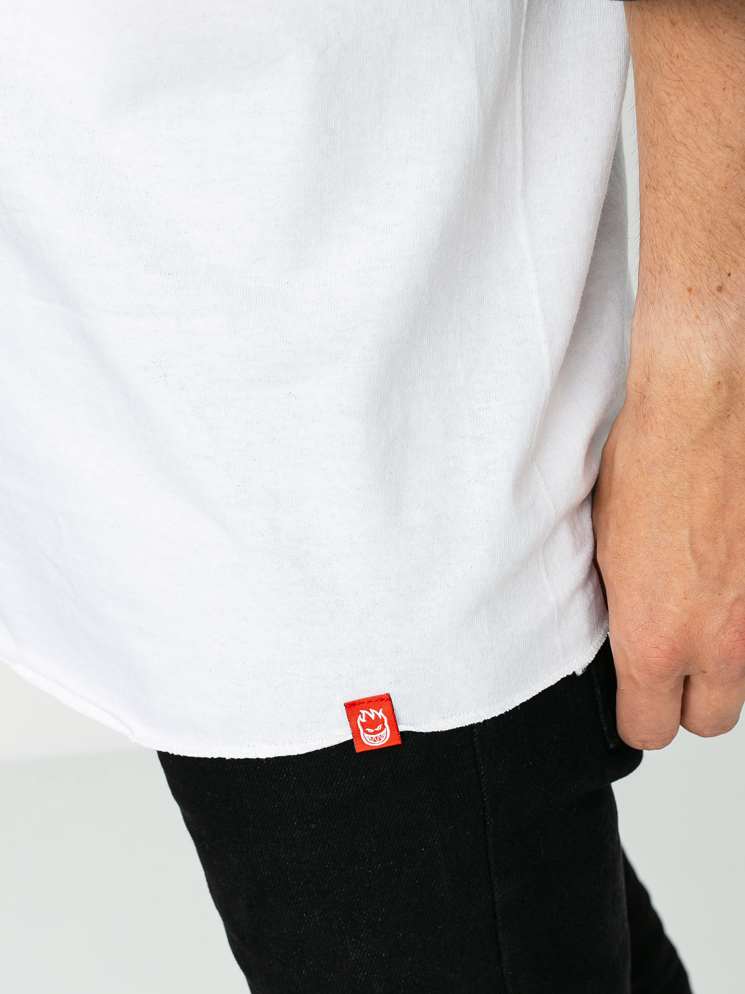 Spitfire Raglan Classic Swirl T-shirt (white/black/red)