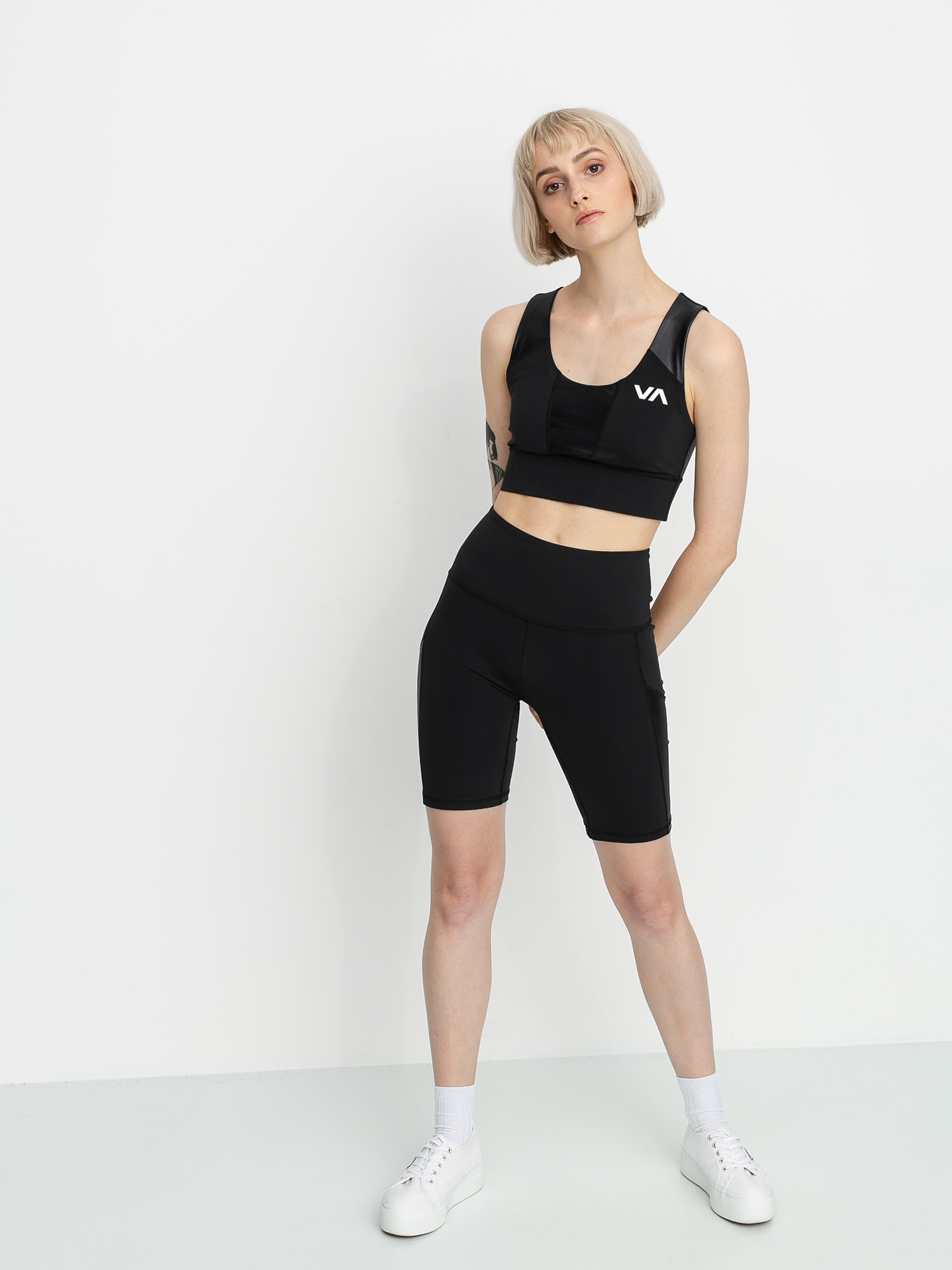 RVCA Stanik sportowy Matte Shine Bra Underwear (black)