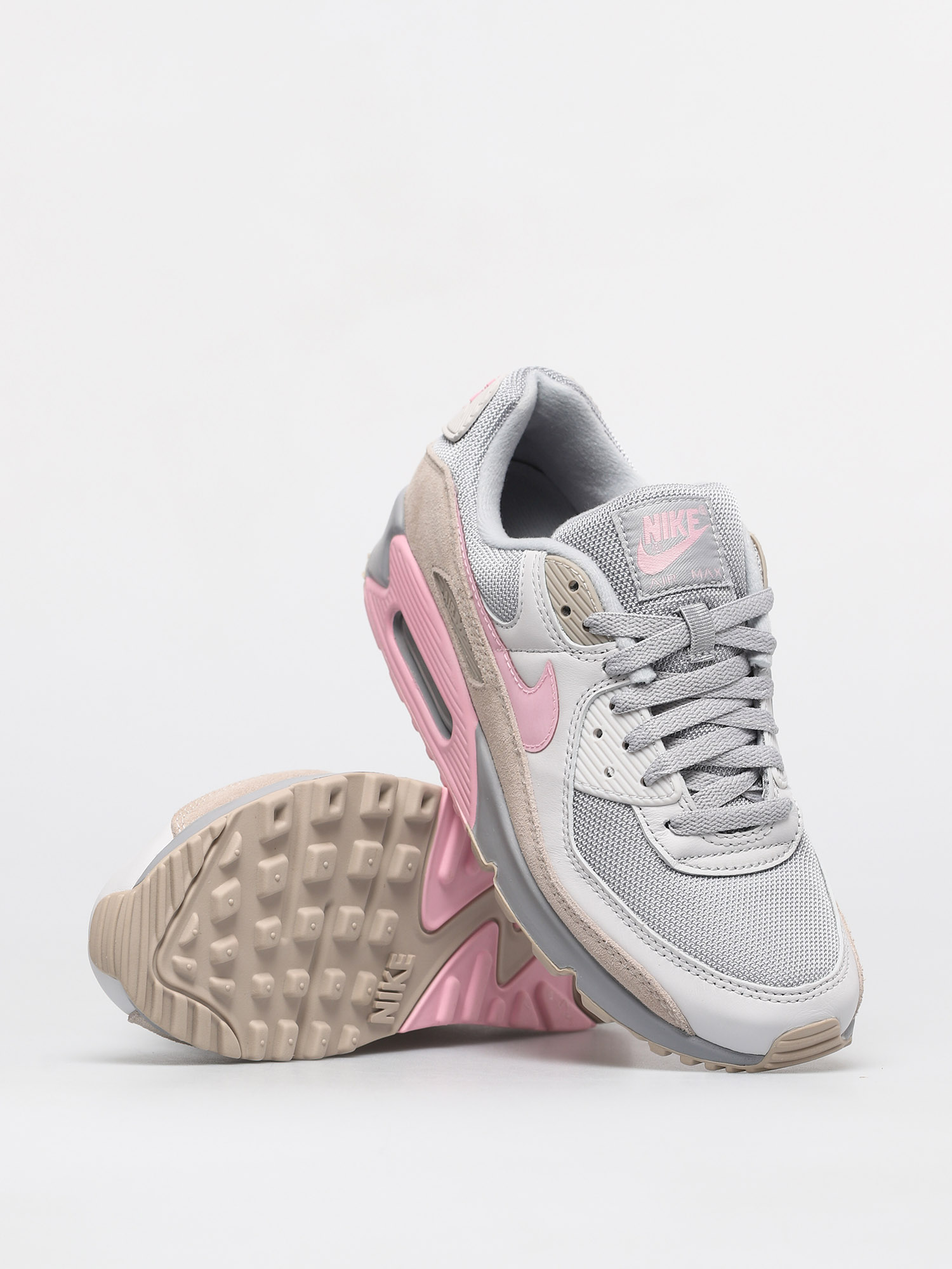 Nike Air Max 90 Shoes (vast grey/pink wolf grey string)