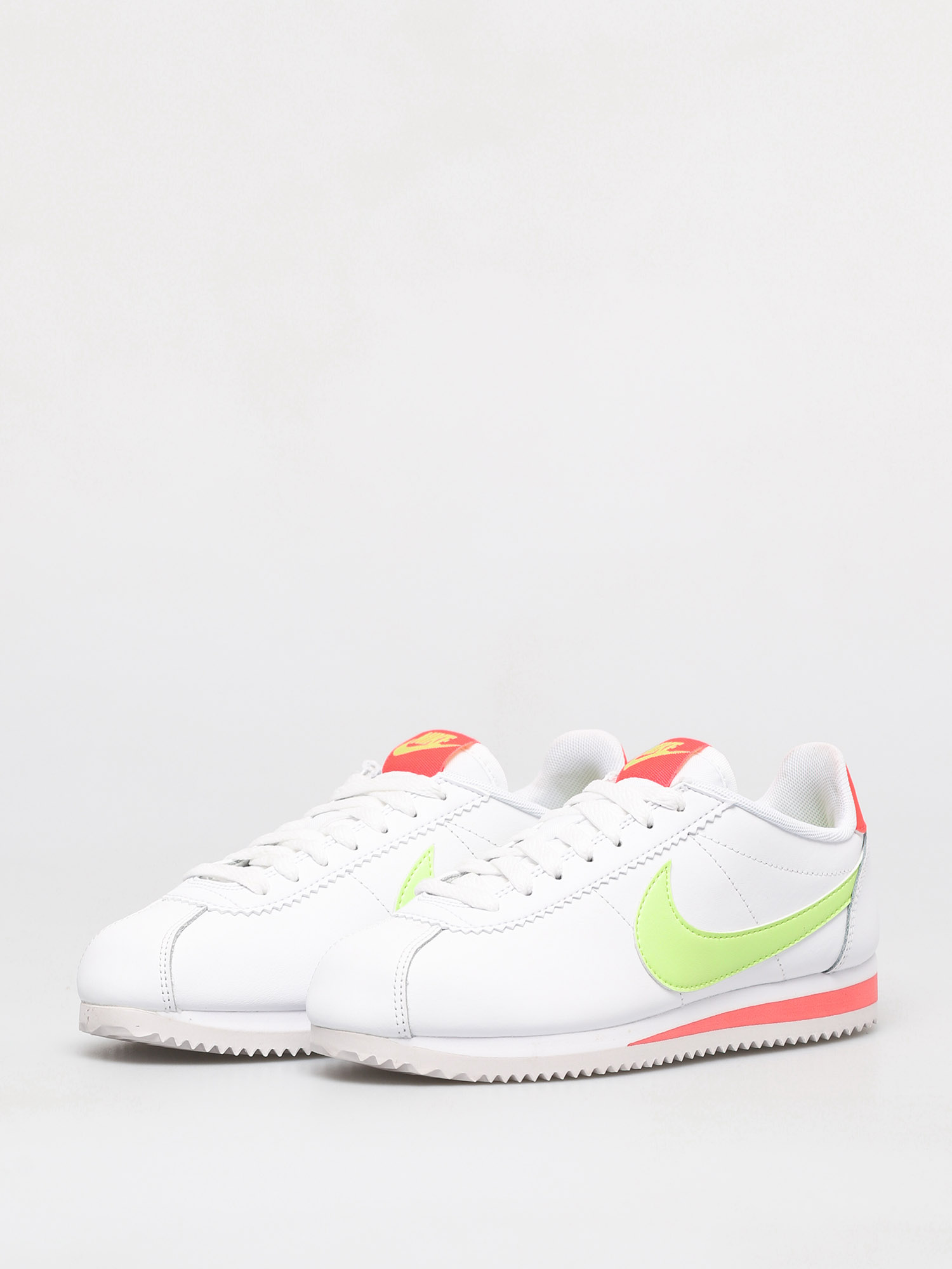 Nike Classic Cortez Schuhe Wmn (white/barely volt flash crimson)