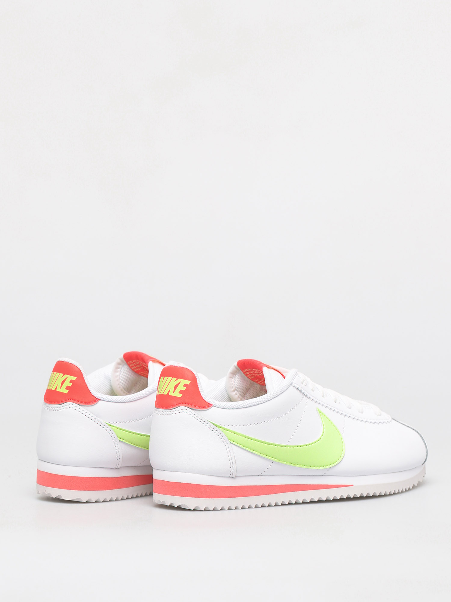 Nike Classic Cortez Schuhe Wmn (white/barely volt flash crimson)