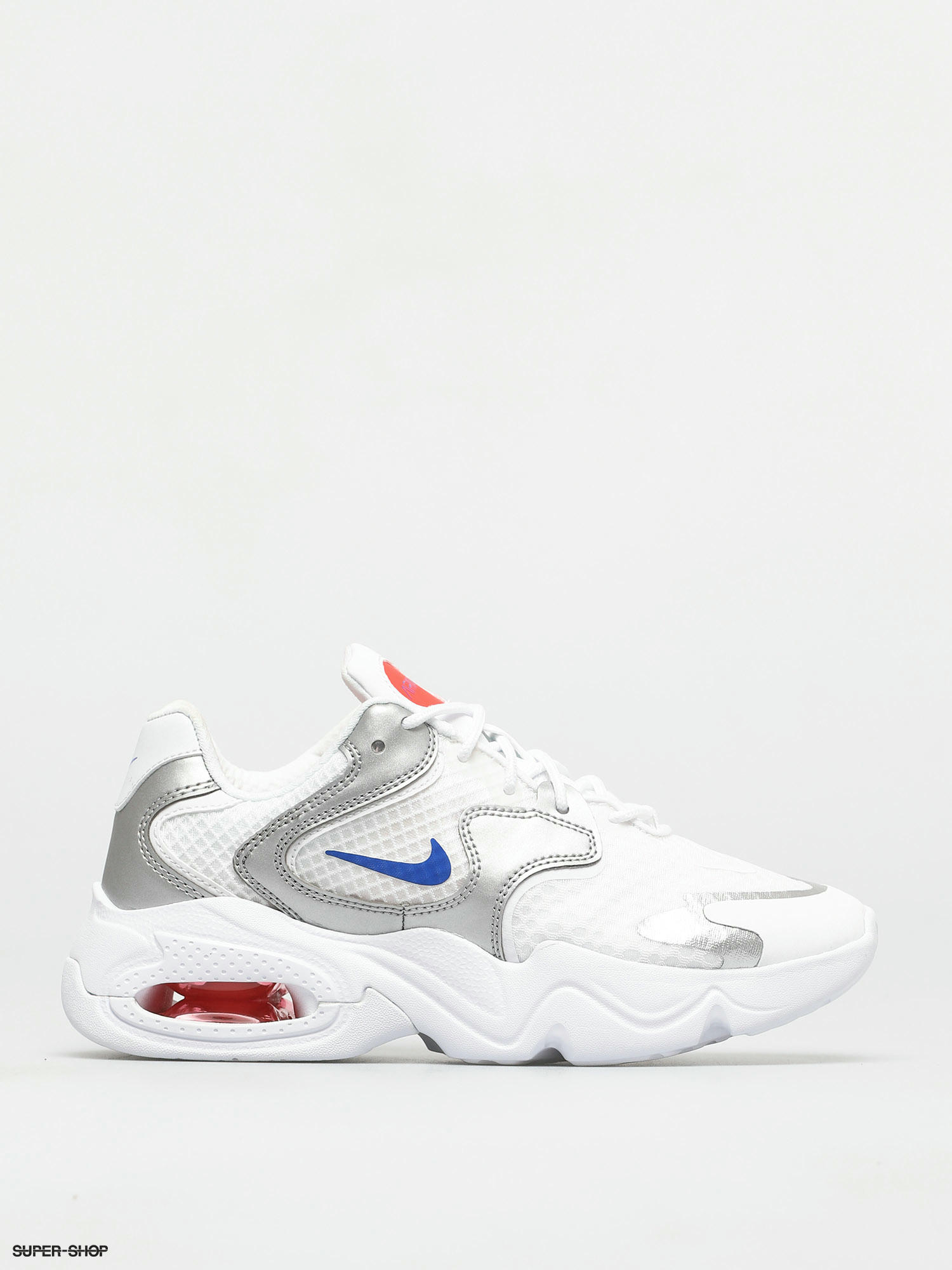 nike white and silver shoes