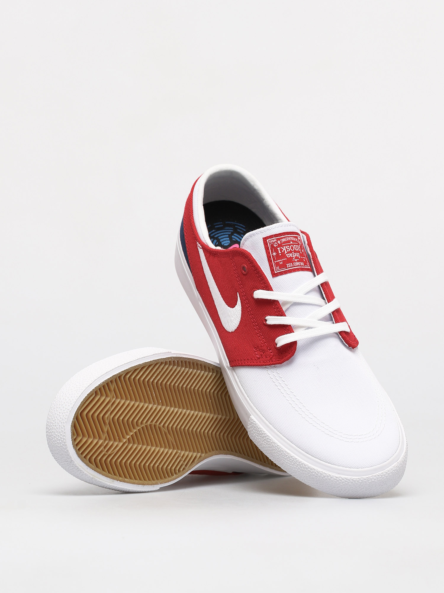 Nike SB Zoom Janoski Canvas Rm Shoes (white/white university red midnight navy)