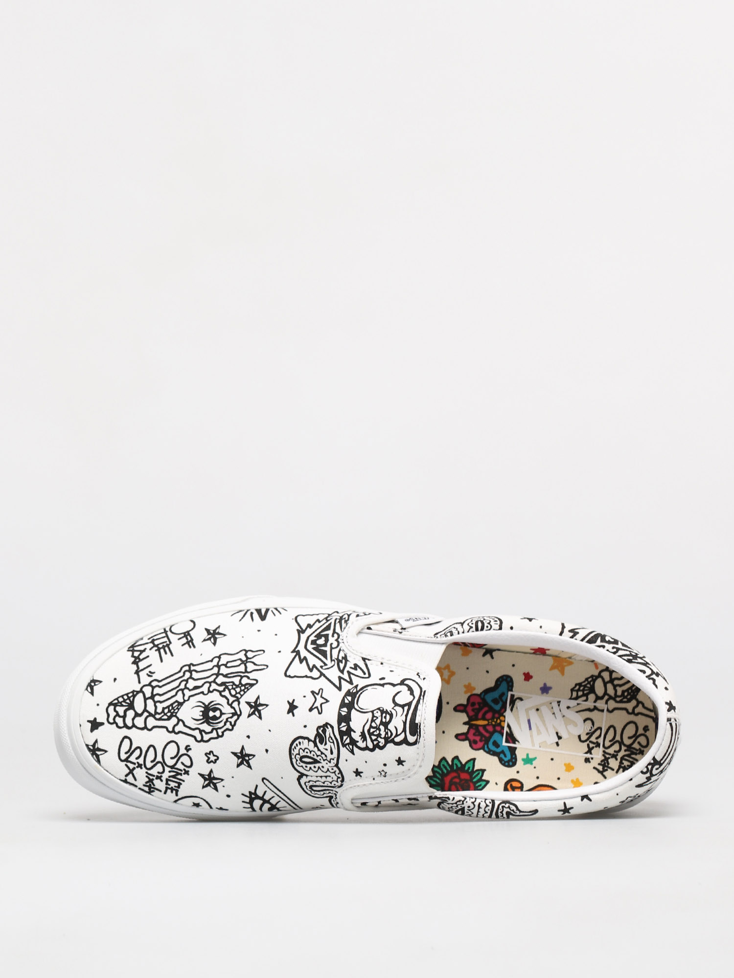 Vans Classic Slip On Shoes (u color tattoo/true white)