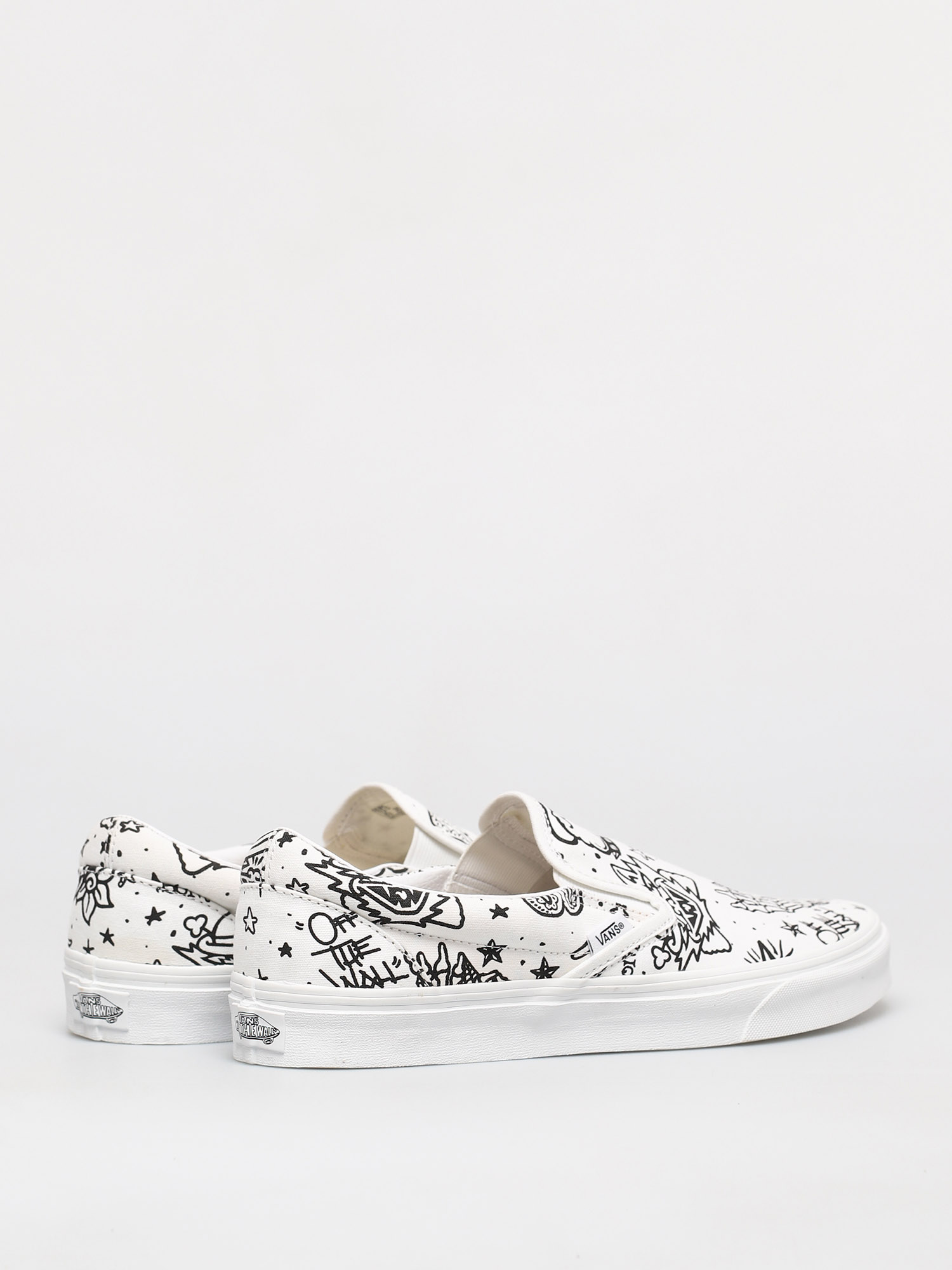 Vans Classic Slip On Shoes (u color tattoo/true white)