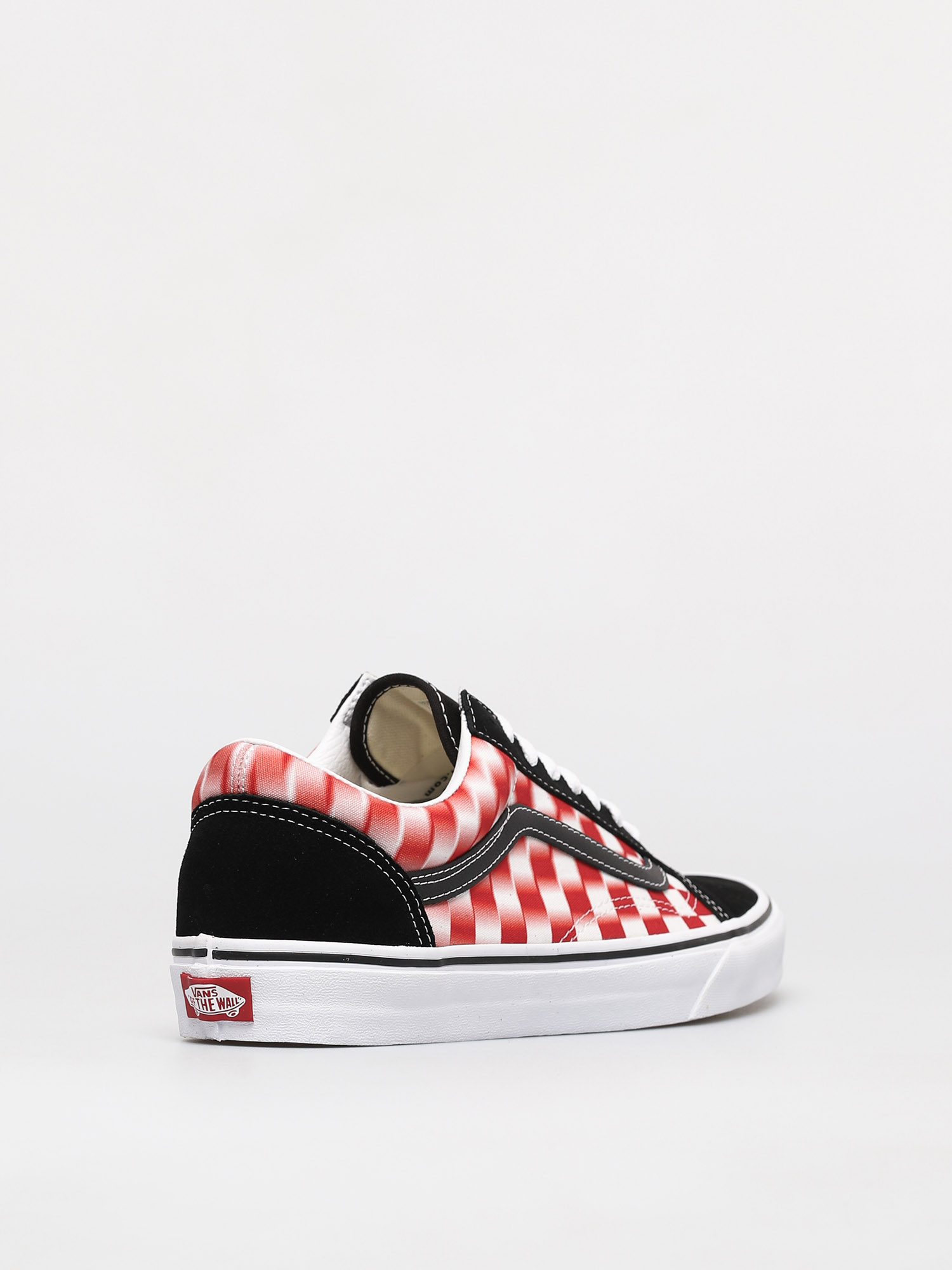 red check old skool vans