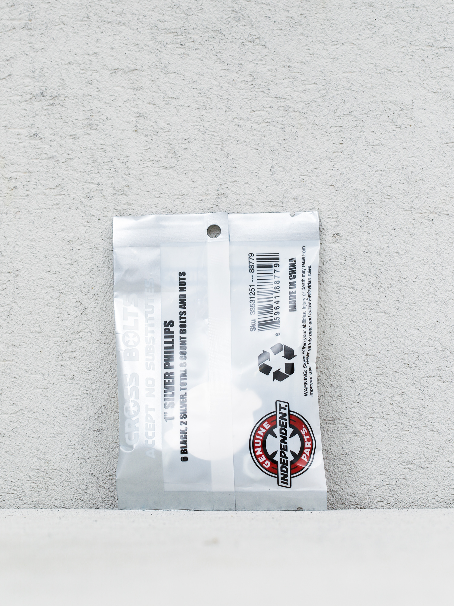 Independent Silver Philips Bolts (black/silver)