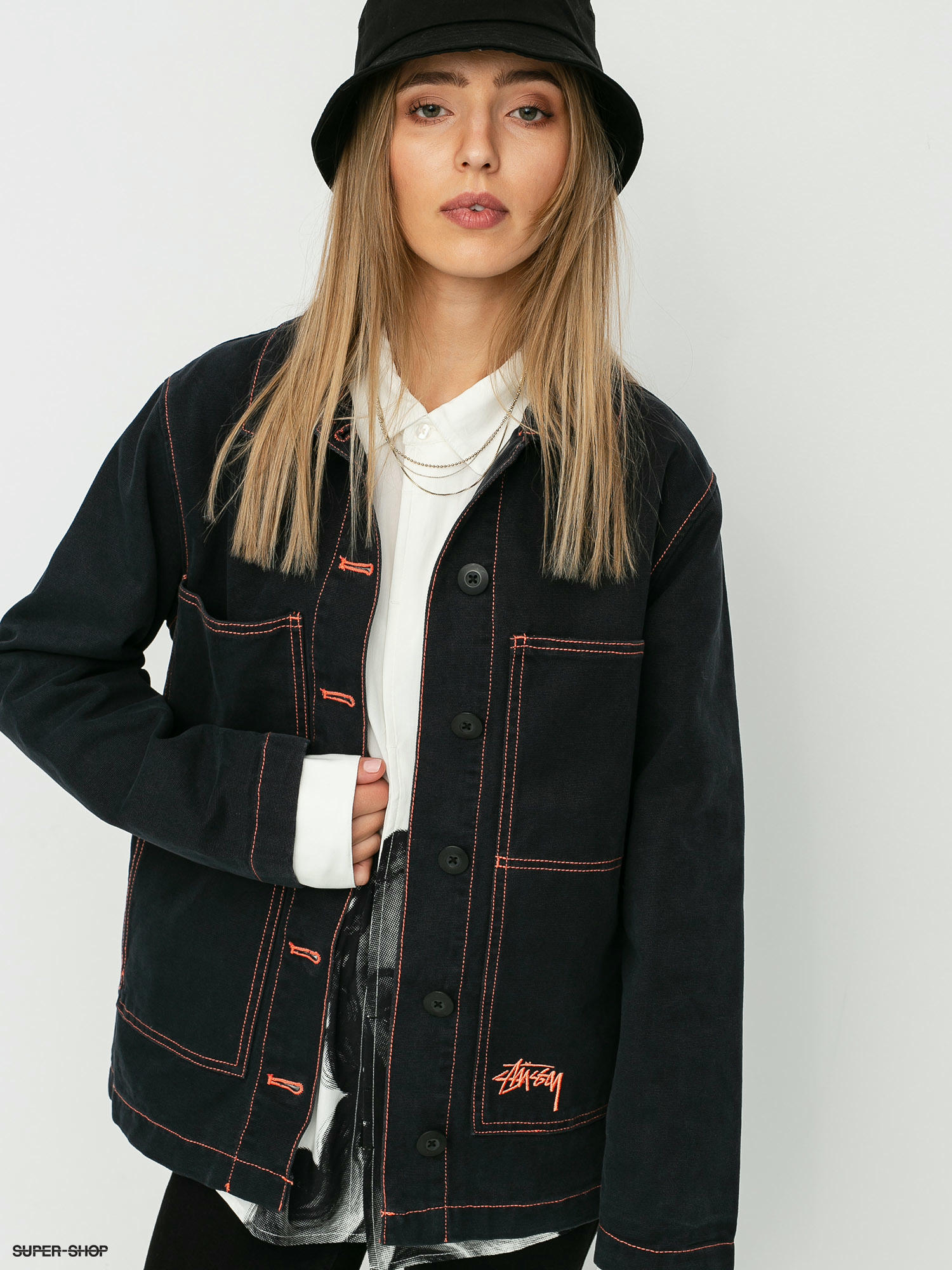 Stussy Solid Chore Jacket Wmn (black)