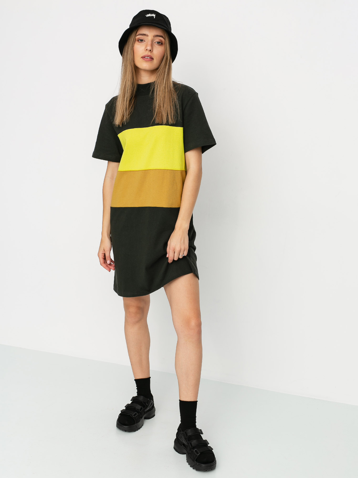 Stussy Ss Panel Dress Wmn - black (charcoal)