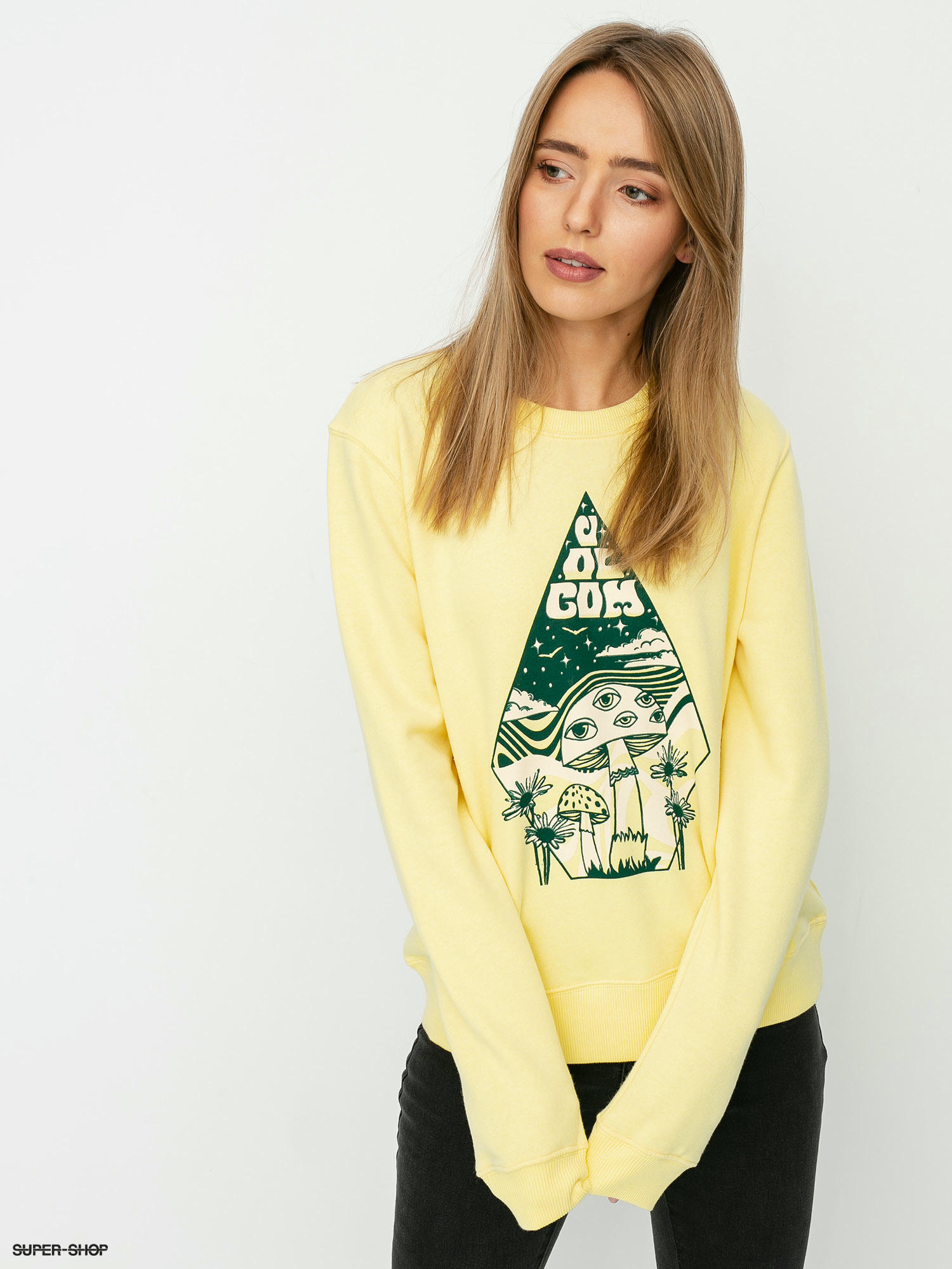 yellow volcom hoodie