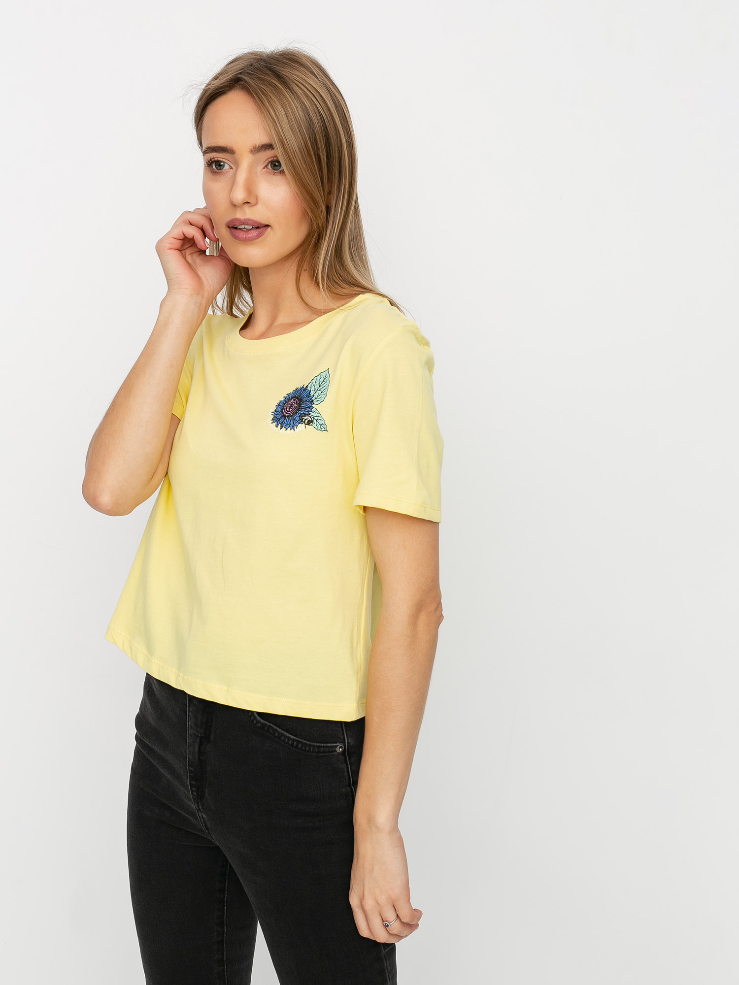 Element Branded Crop T-shirt Wmn (popcorn)