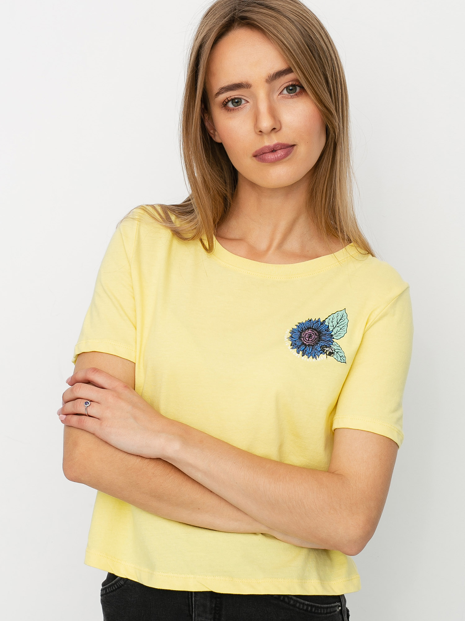 Element Branded Crop T-shirt Wmn (popcorn)