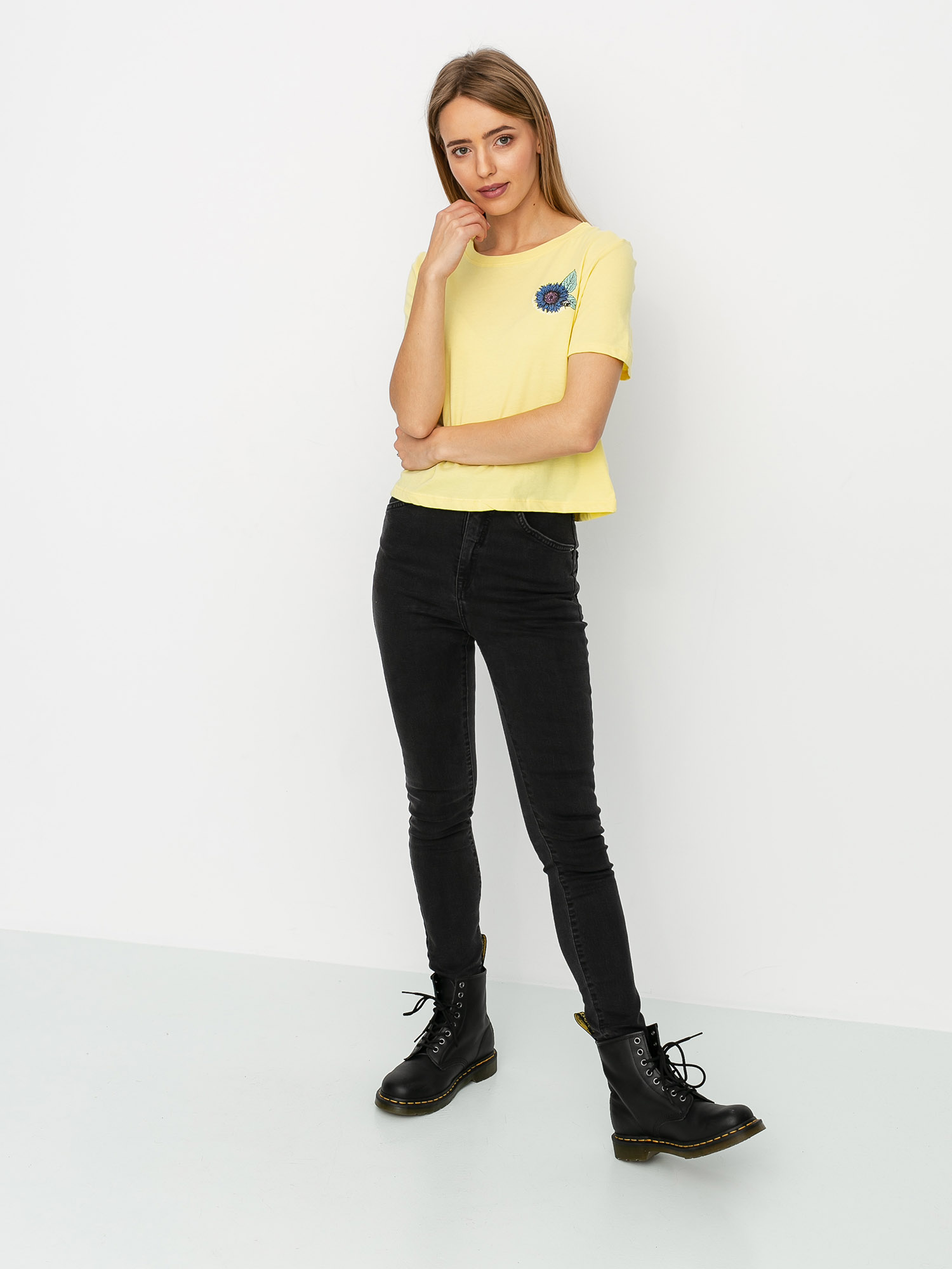 Element Branded Crop T-shirt Wmn (popcorn)