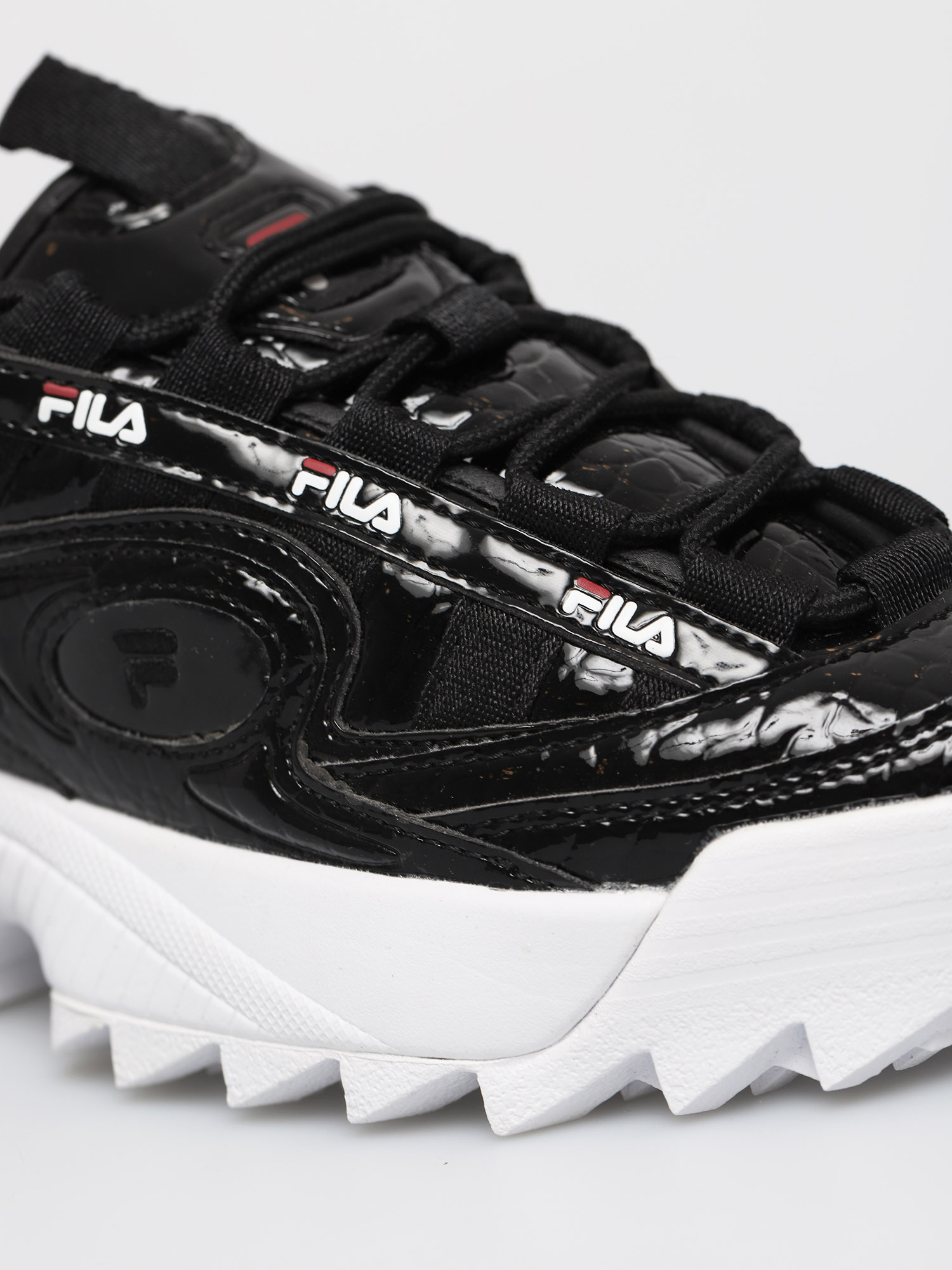 fila disruptor black shiny