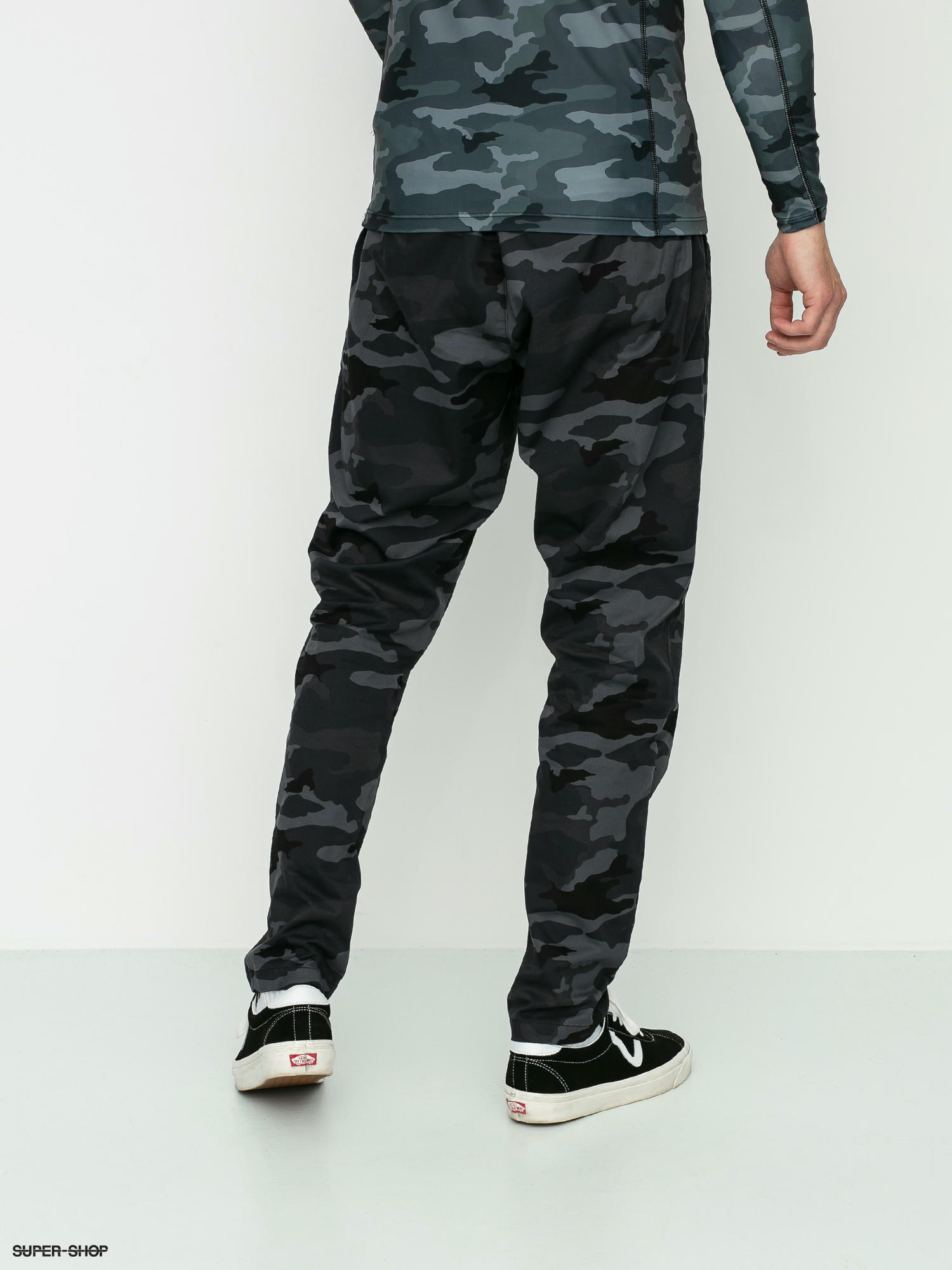 gray and black camo pants