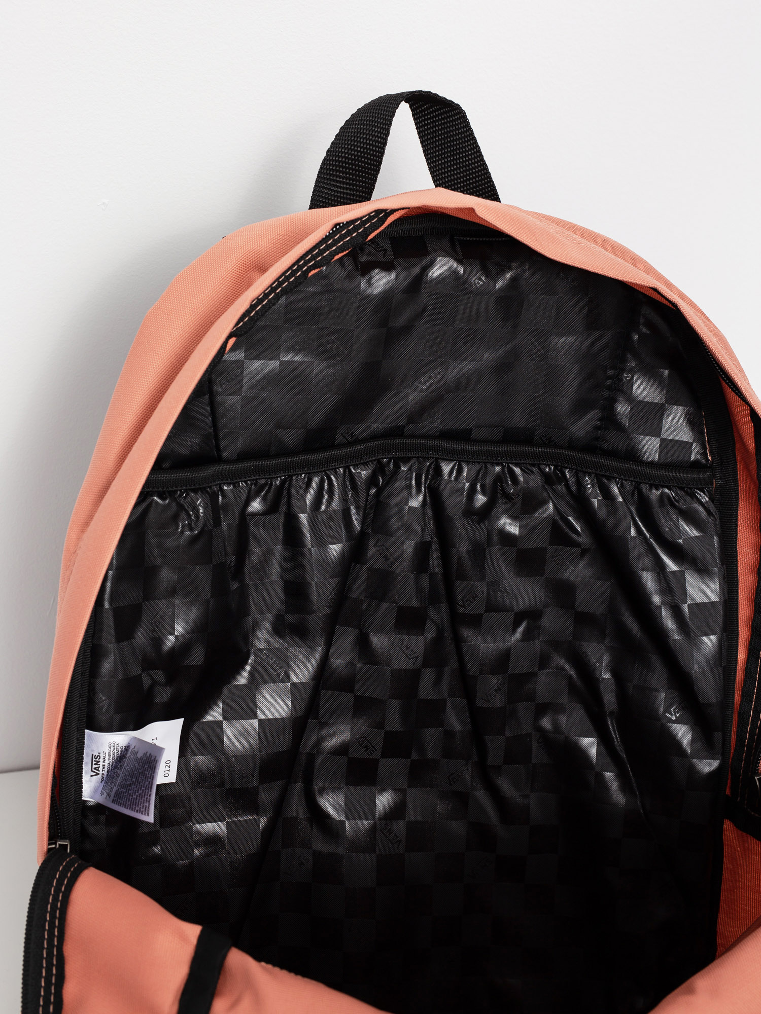 vans realm backpack black rose