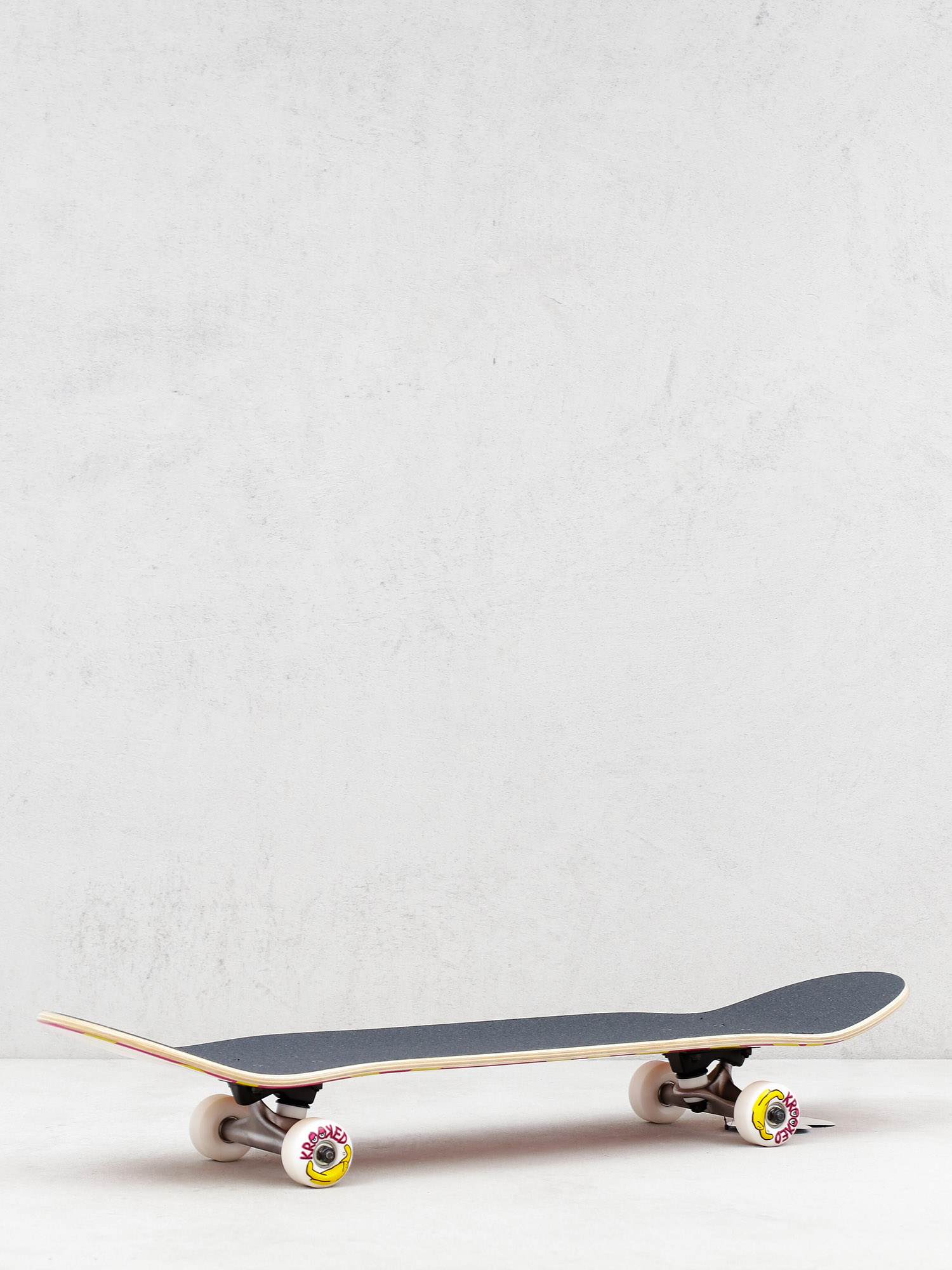 Krooked Big Eyes Skateboard (yellow/pink)
