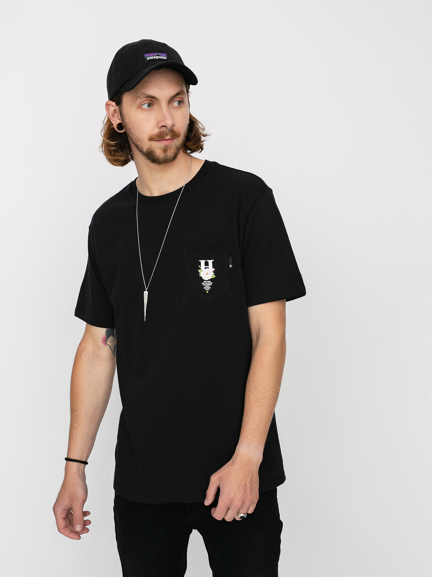 HUF Central Park Pocket T-shirt (black)