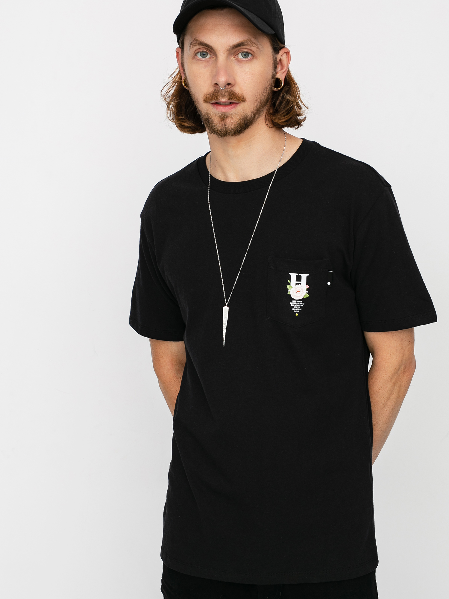 HUF Central Park Pocket T-shirt (black)