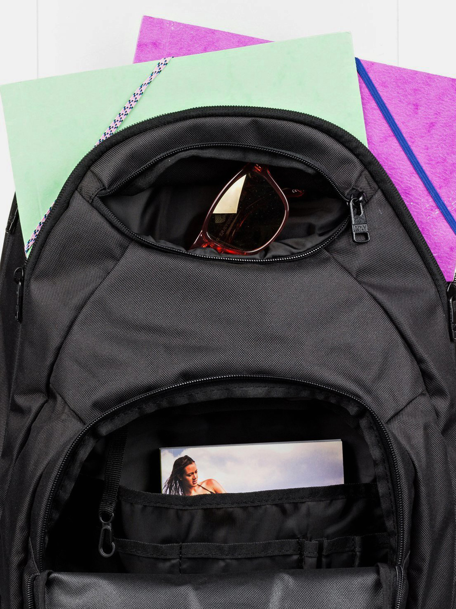 Roxy Shadow Swell Solid Logo Backpack Wmn (anthracite)