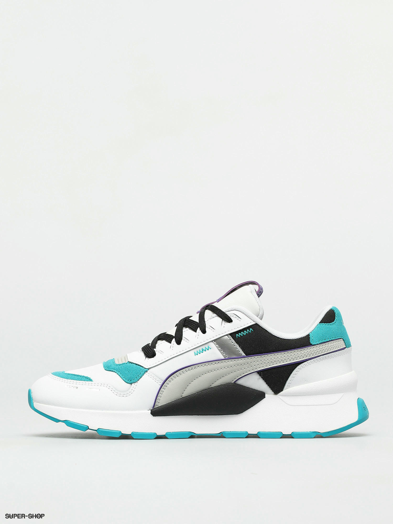 puma rs 2.0 sneakers in off white and green